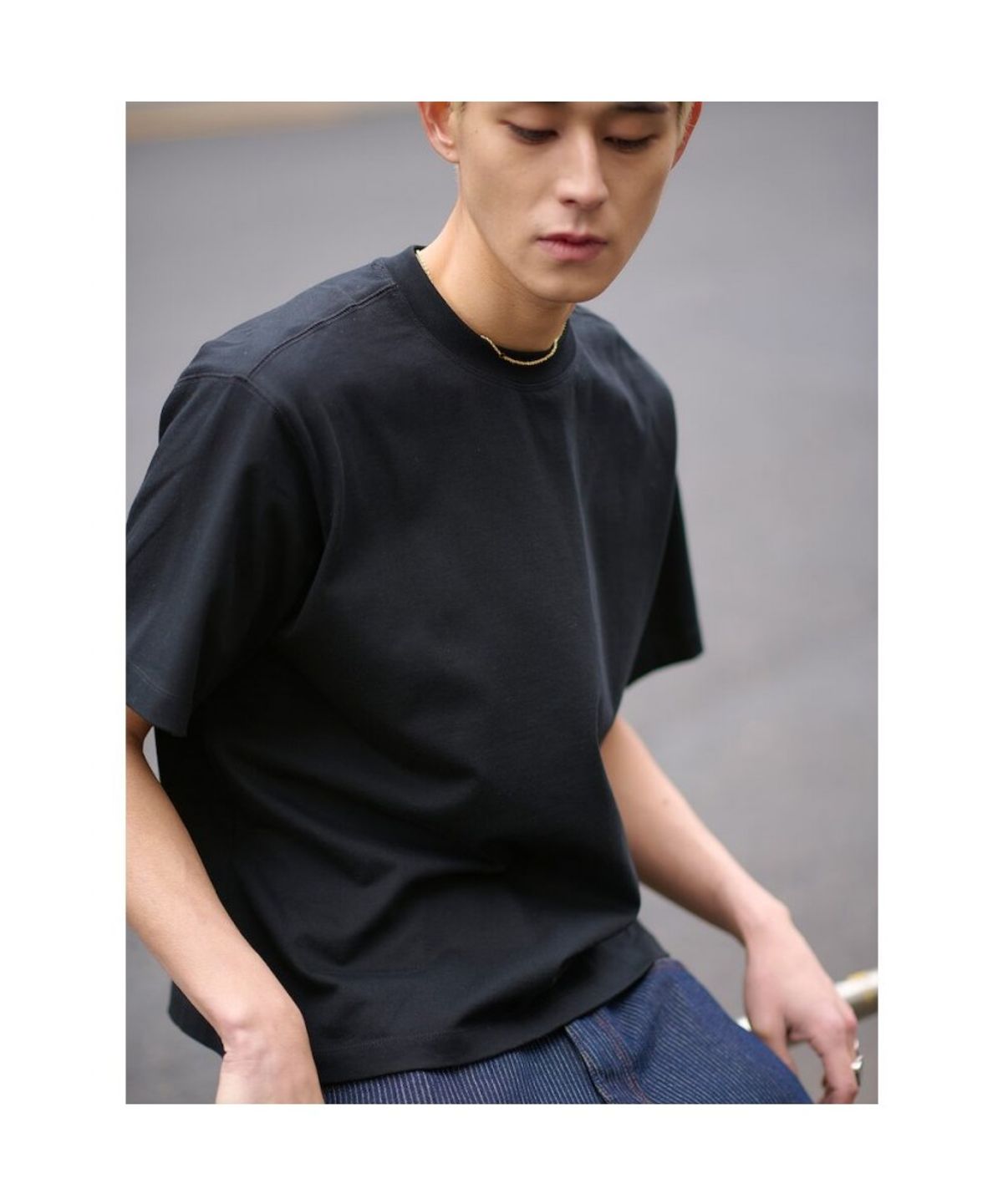 샌드 사운드(SAND SOUND) (UNISEX) EVERYONE 반소매 티셔츠  블랙