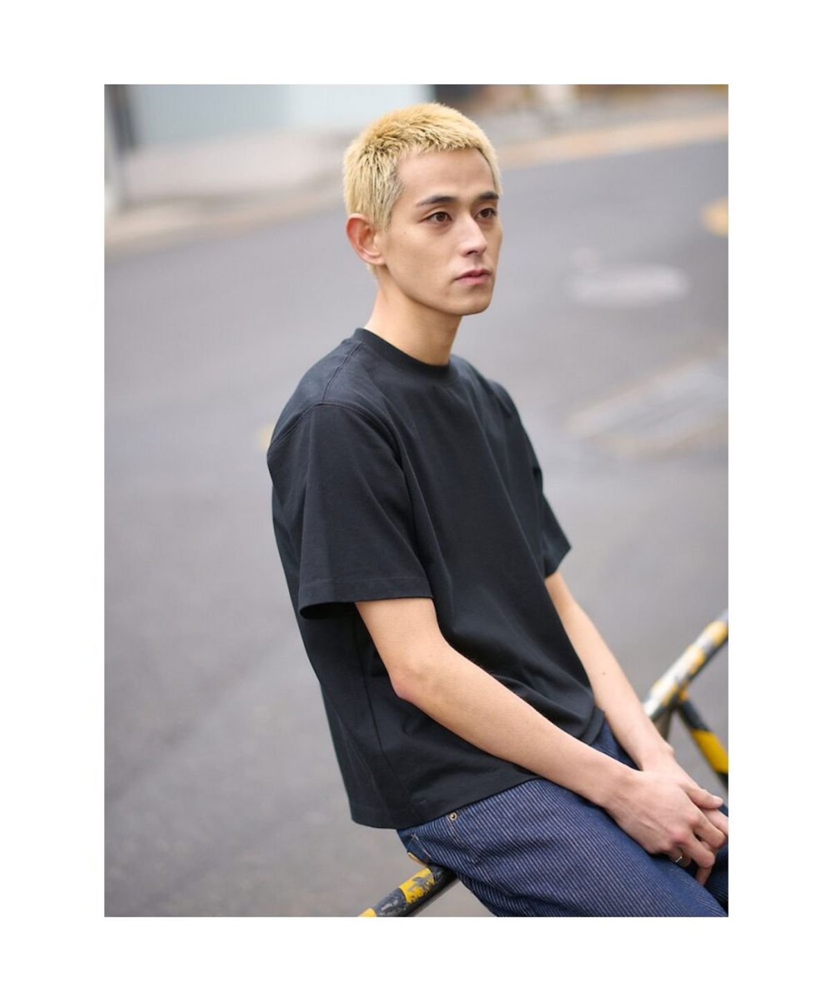 샌드 사운드(SAND SOUND) (UNISEX) EVERYONE 반소매 티셔츠  블랙