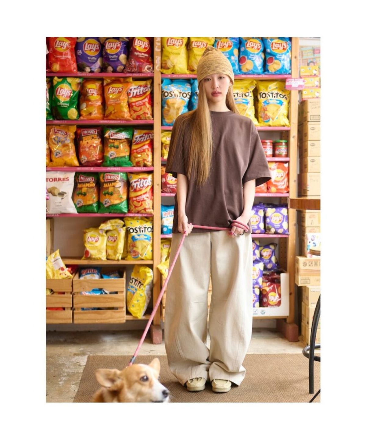 샌드 사운드(SAND SOUND) (UNISEX) EVERYONE 반소매 티셔츠  브라운