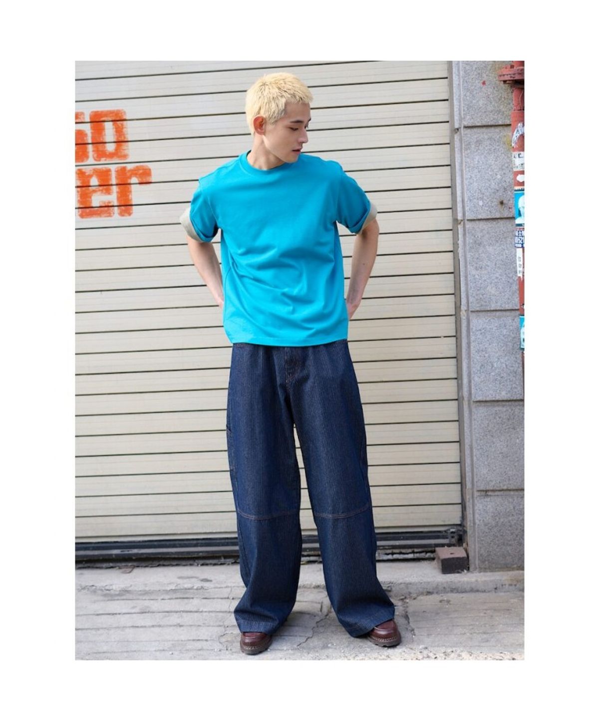 샌드 사운드(SAND SOUND) (UNISEX) EVERYONE 반소매 티셔츠  로얄 블루