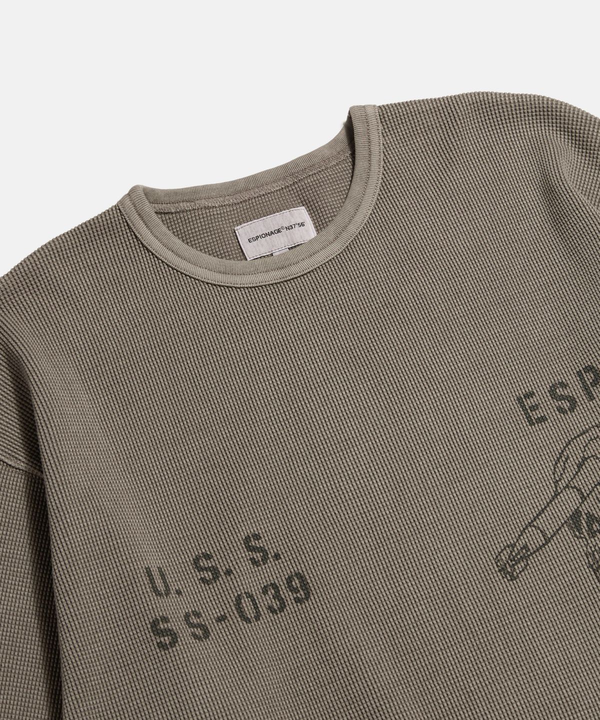 에스피오나지(ESPIONAGE) U.S.S. Pigment Thermal L/S Tee Taupe