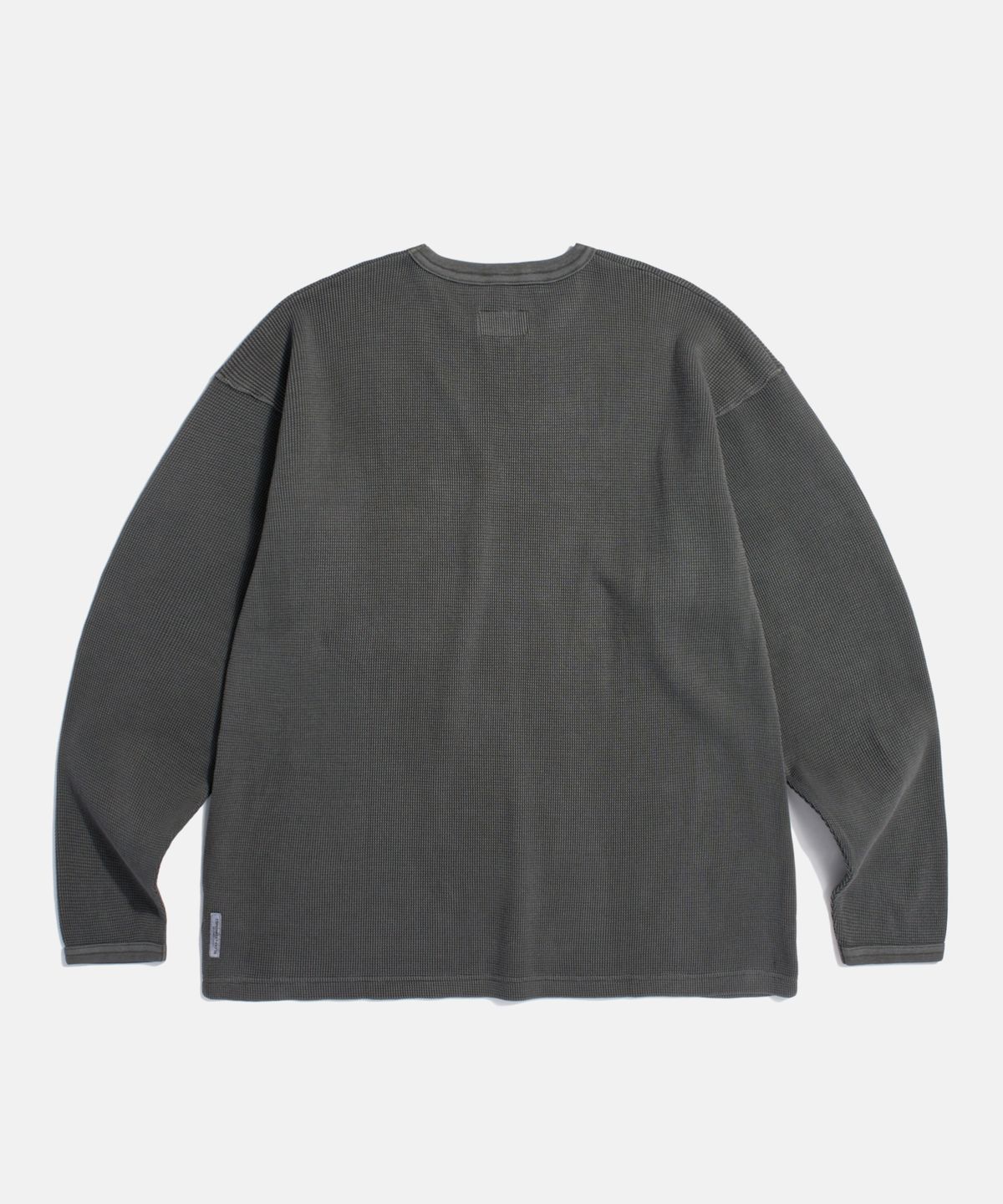 에스피오나지(ESPIONAGE) Pigment Thermal L/S Pocket Tee Vintage Black