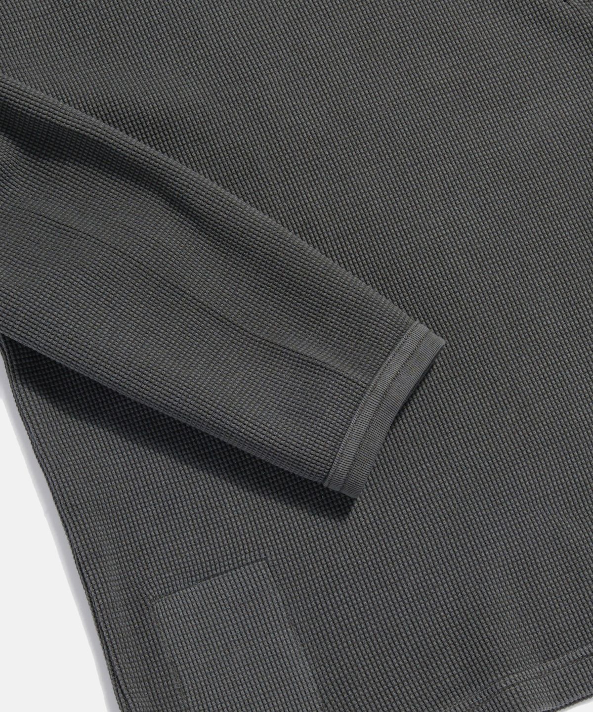 에스피오나지(ESPIONAGE) Pigment Thermal L/S Pocket Tee Vintage Black