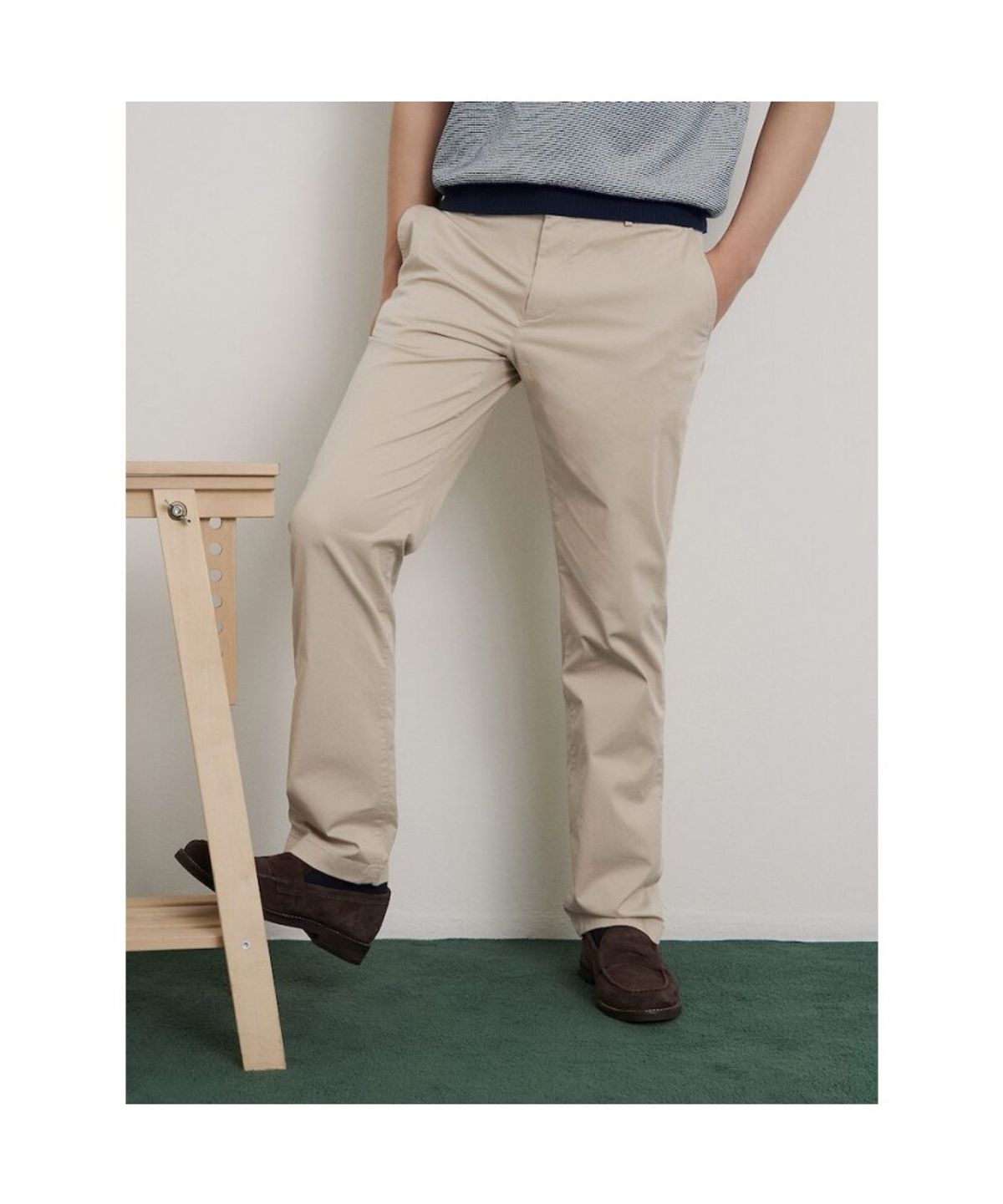 빈폴 멘(BEANPOLE MEN) [Essential] 여름 스탠다드핏 치노 팬츠  베이지