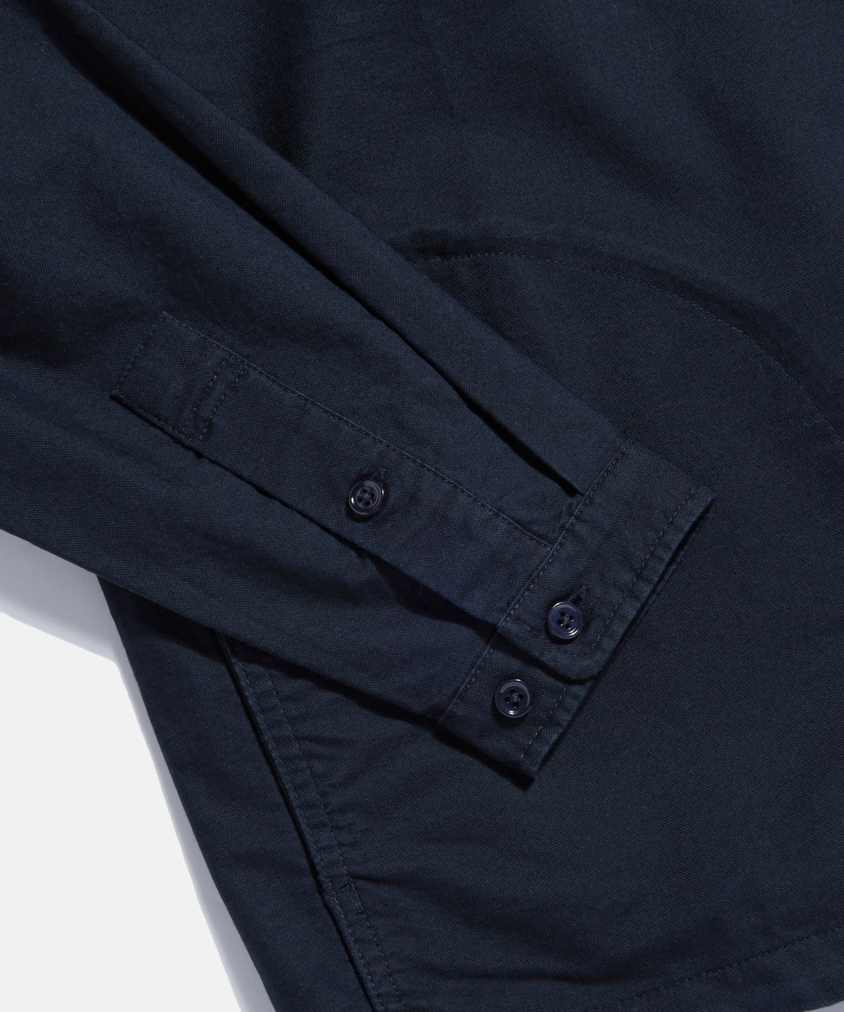 에스피오나지(ESPIONAGE) Cotton Oxford Henley Shirt Navy