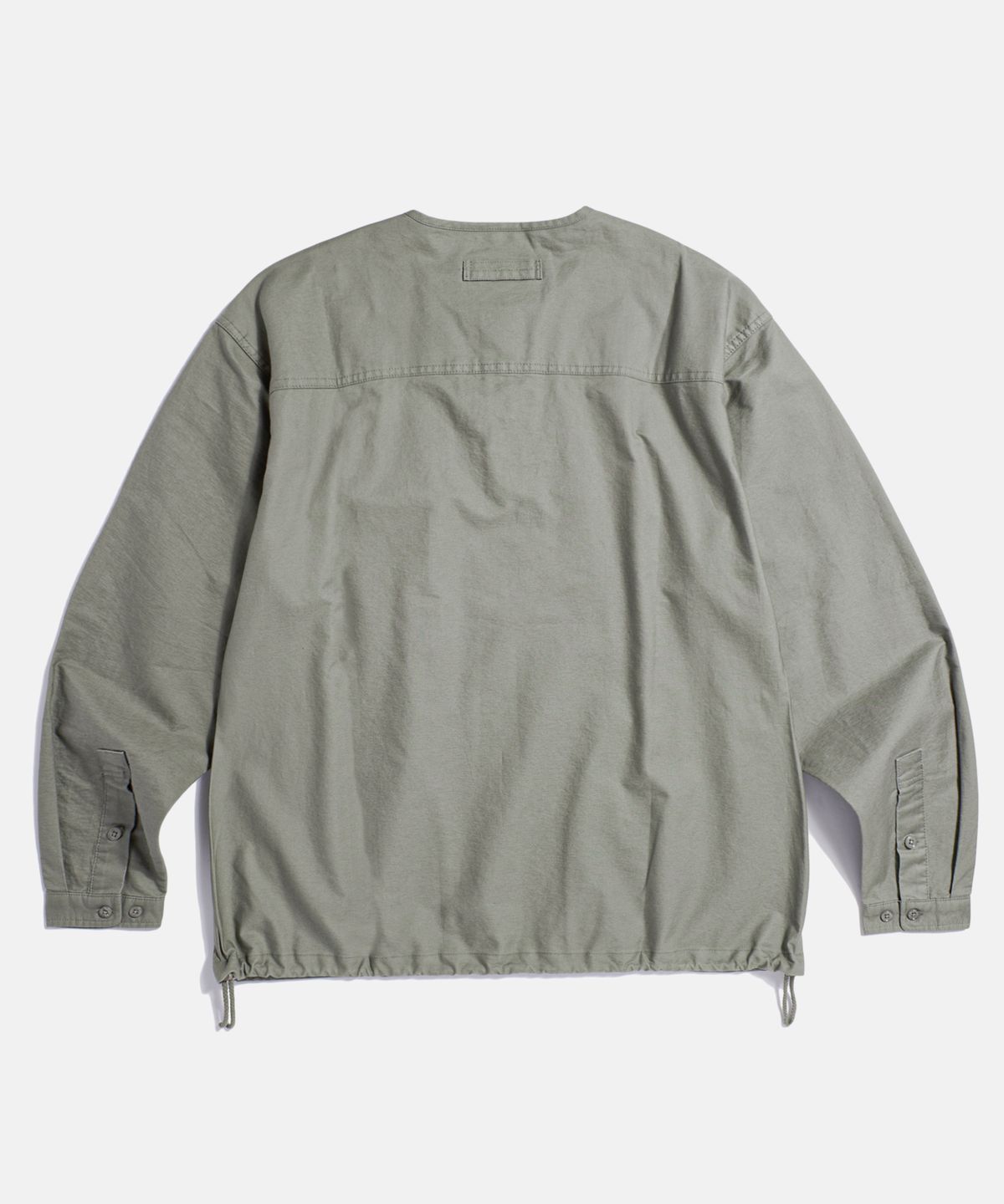 에스피오나지(ESPIONAGE) Cotton Oxford Henley Shirt Grey
