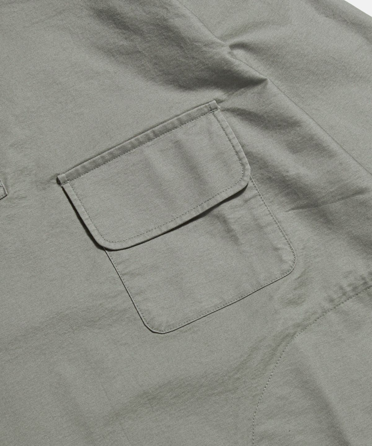 에스피오나지(ESPIONAGE) Cotton Oxford Henley Shirt Grey