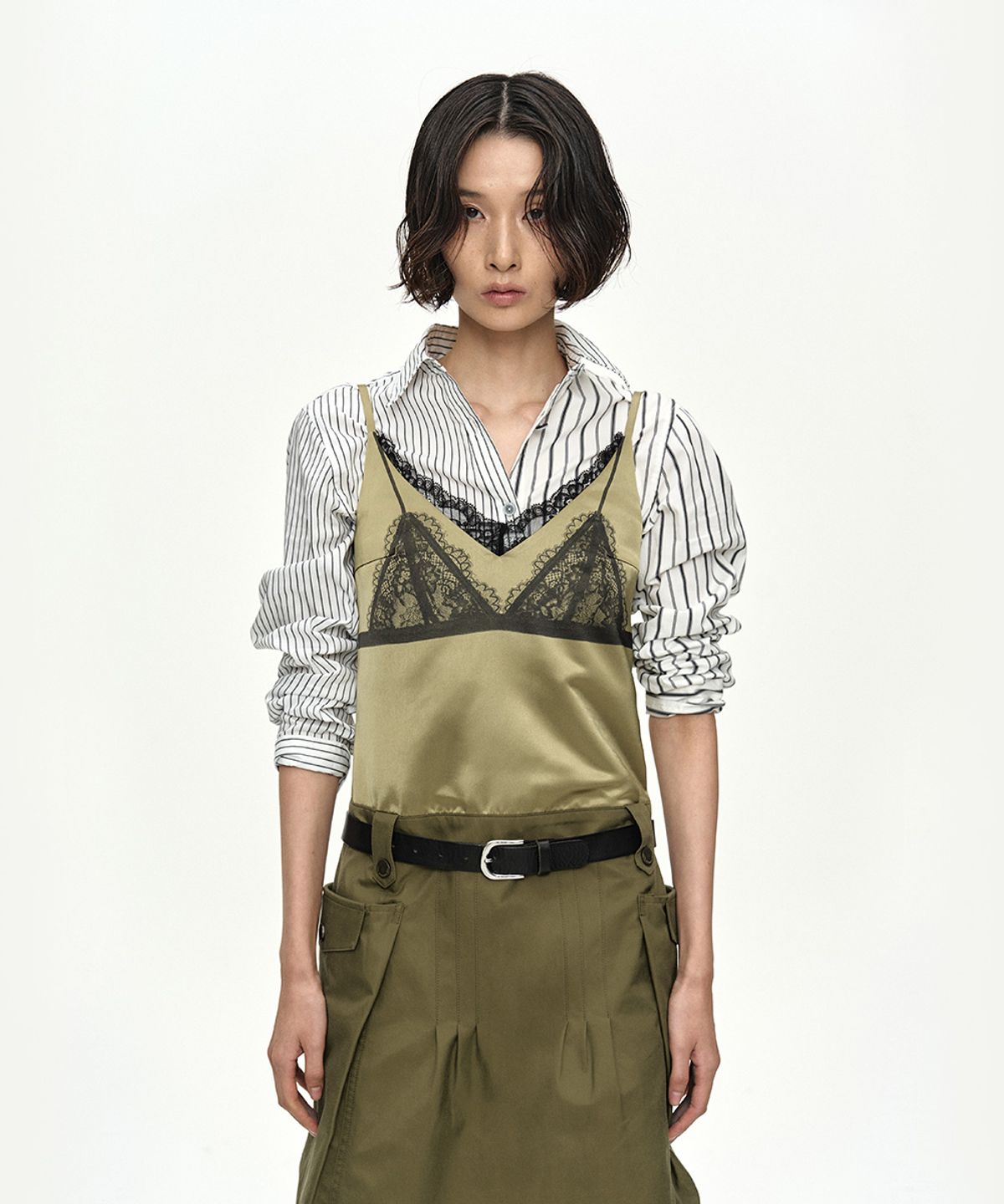 앤더슨벨(ADSB ANDERSSON BELL) LACE BRA PRINTED CARGO DRESS atb1579w(KHAKI)
