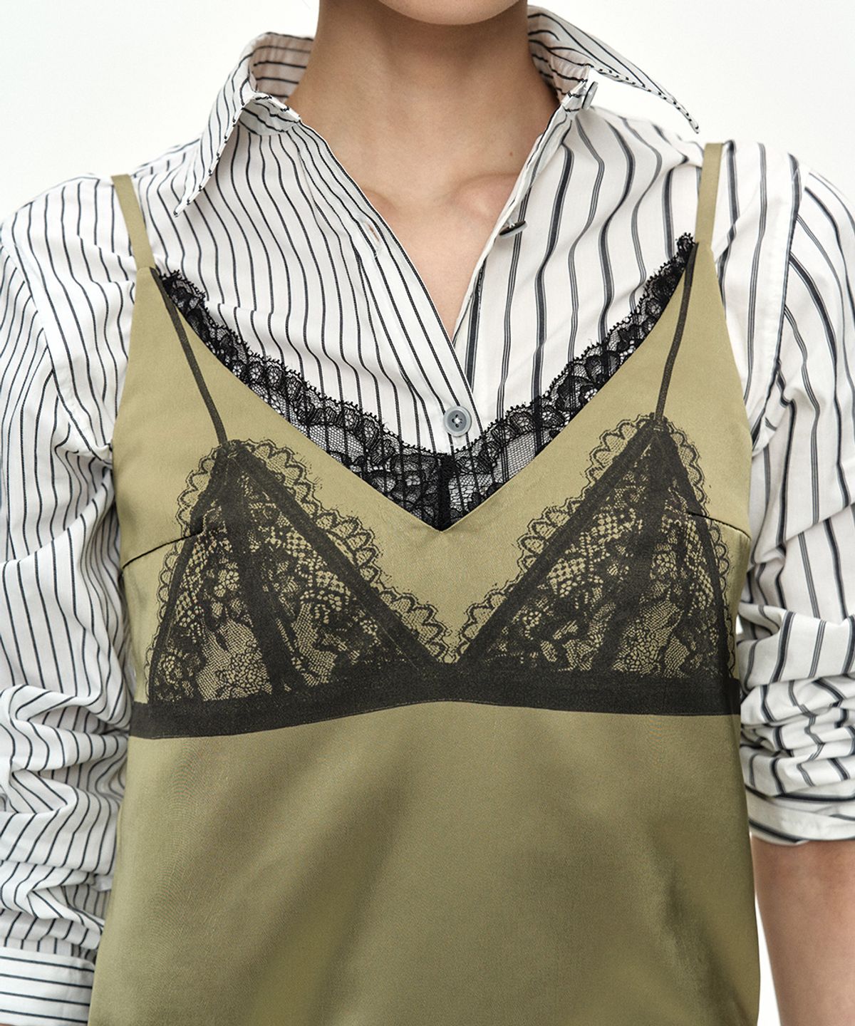 앤더슨벨(ADSB ANDERSSON BELL) LACE BRA PRINTED CARGO DRESS atb1579w(KHAKI)