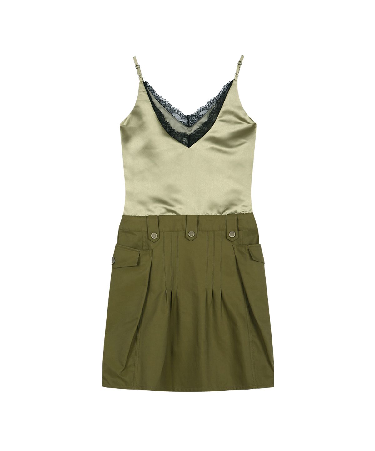앤더슨벨(ADSB ANDERSSON BELL) LACE BRA PRINTED CARGO DRESS atb1579w(KHAKI)