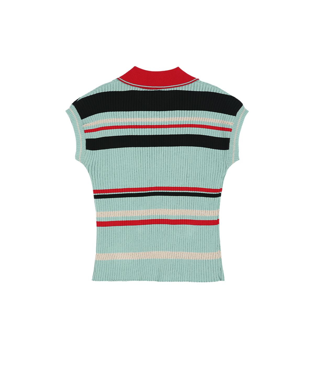 앤더슨벨(ADSB ANDERSSON BELL) COLOR-BLOCKED KNIT POLO VEST atb1499w(BLUE/RED)