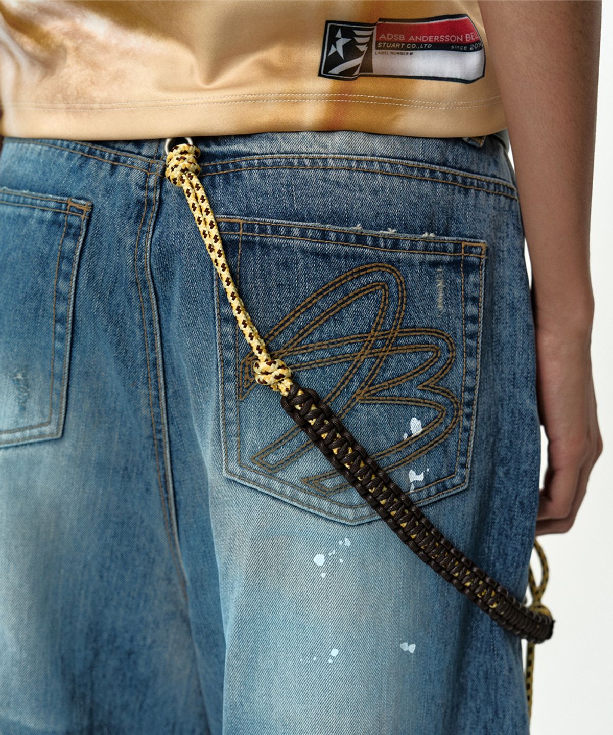 앤더슨벨(ADSB ANDERSSON BELL) REPAIR LOOSE-FIT JEANS apa878w(BLUE)