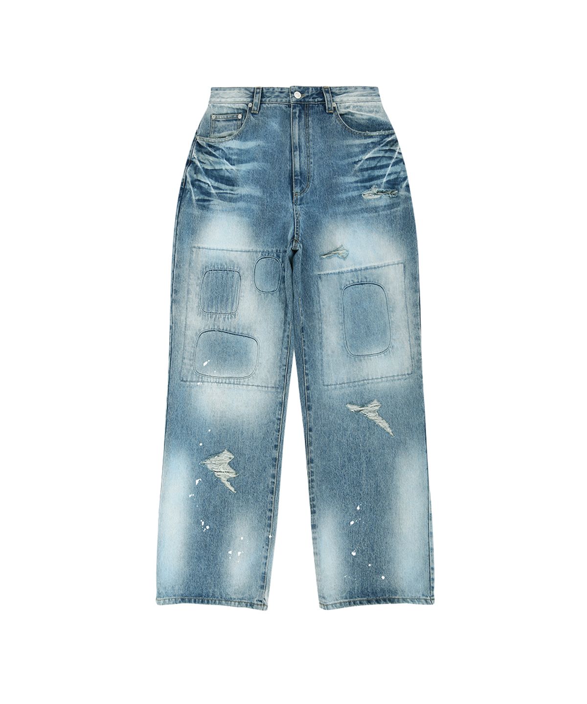 앤더슨벨(ADSB ANDERSSON BELL) REPAIR LOOSE-FIT JEANS apa878w(BLUE)
