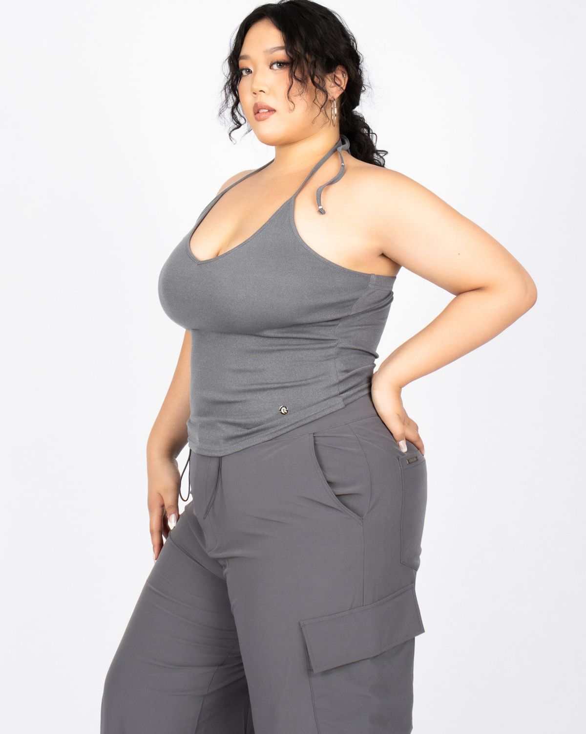 쿨시스(COOLSIS) CS BALL HALTER BRA TOP-029 (GRAY)