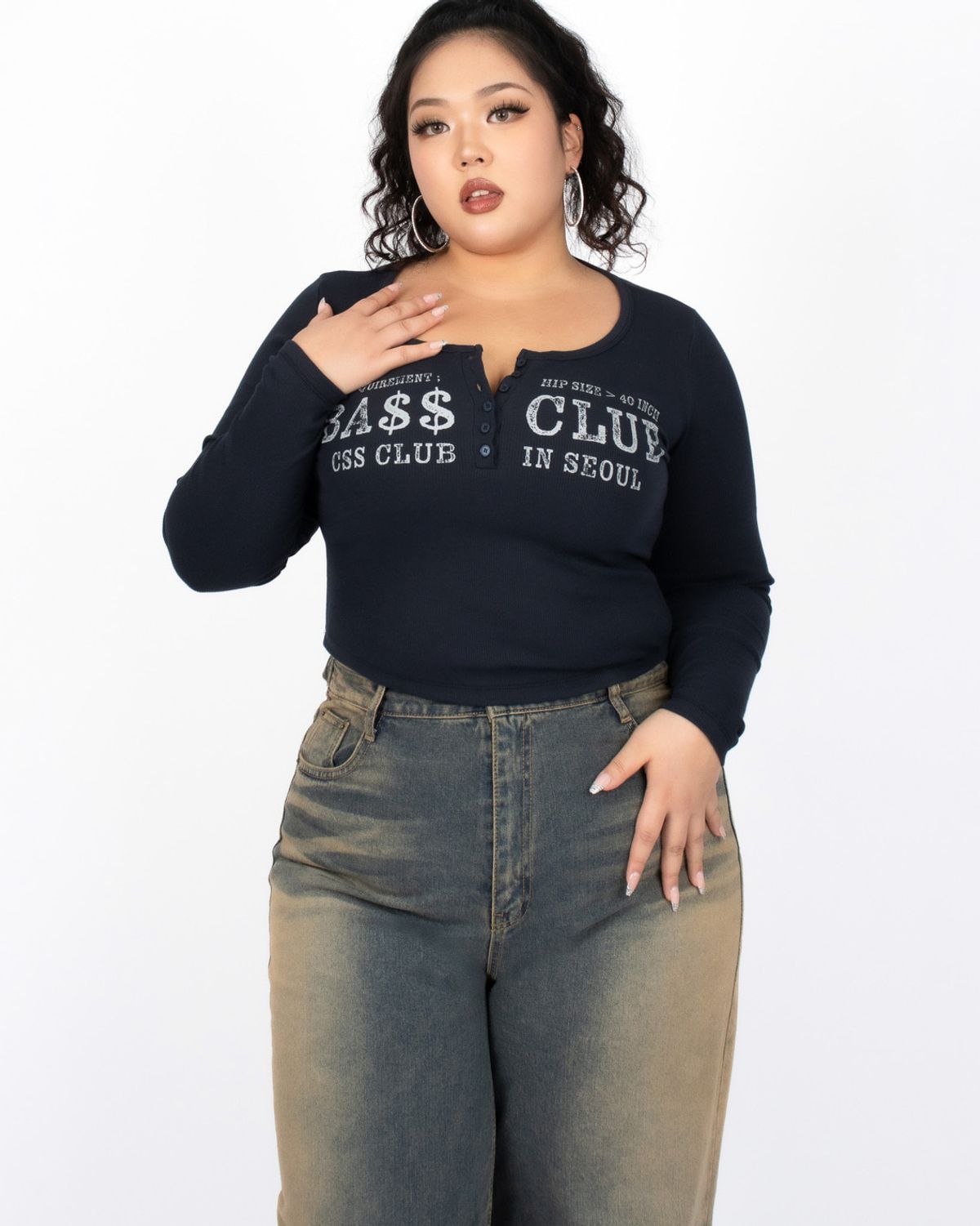 쿨시스(COOLSIS) CS BCLUB BOTTON TOP-034 (NAVY)