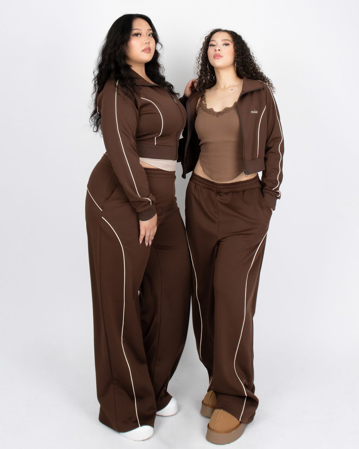 쿨시스(COOLSIS) CS PIPING TRACKSUIT JK-009 (BROWN)