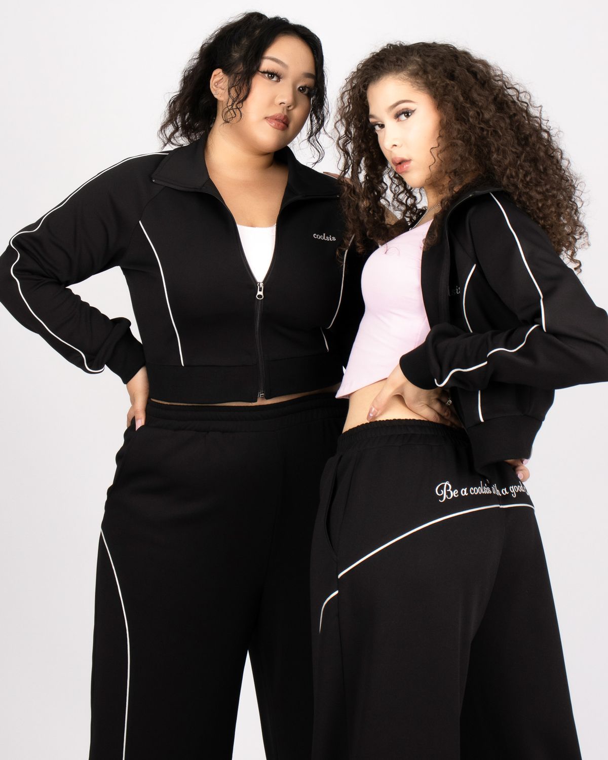 쿨시스(COOLSIS) CS PIPING TRACKSUIT JK-009 (BLACK)