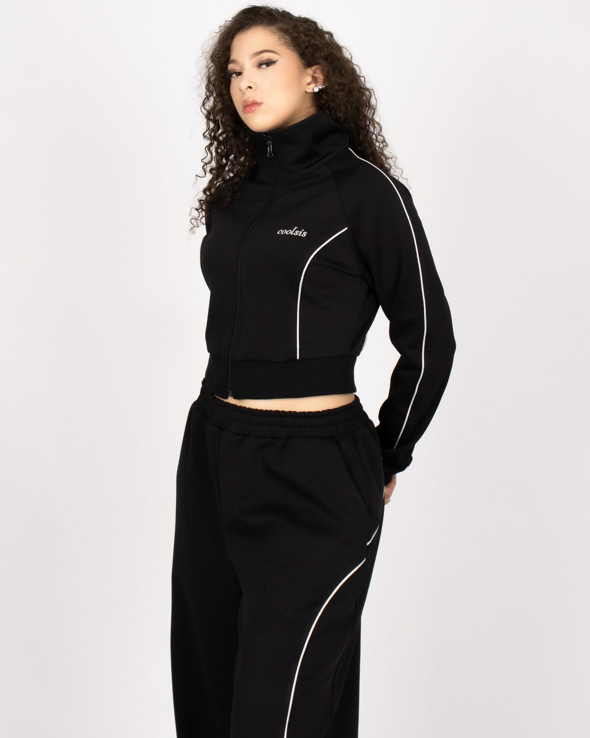 쿨시스(COOLSIS) CS PIPING TRACKSUIT JK-009 (BLACK)