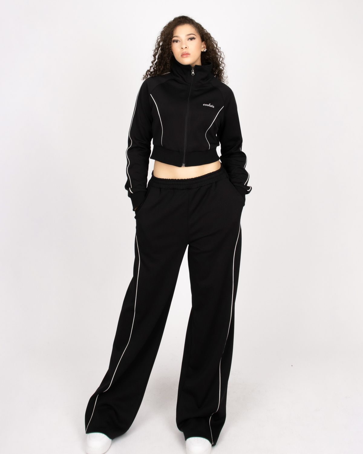 쿨시스(COOLSIS) CS PIPING TRACKSUIT JK-009 (BLACK)