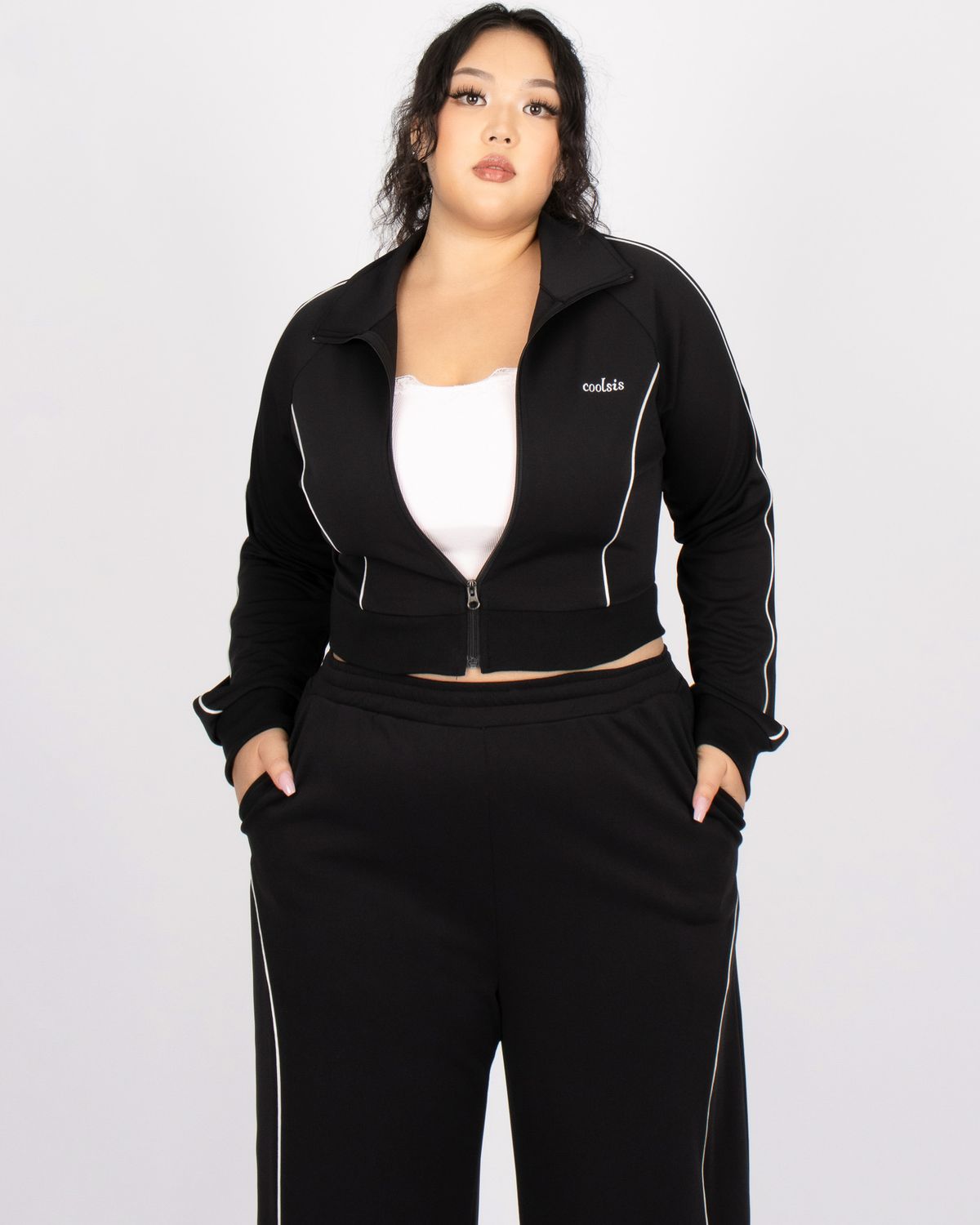 쿨시스(COOLSIS) CS PIPING TRACKSUIT JK-009 (BLACK)