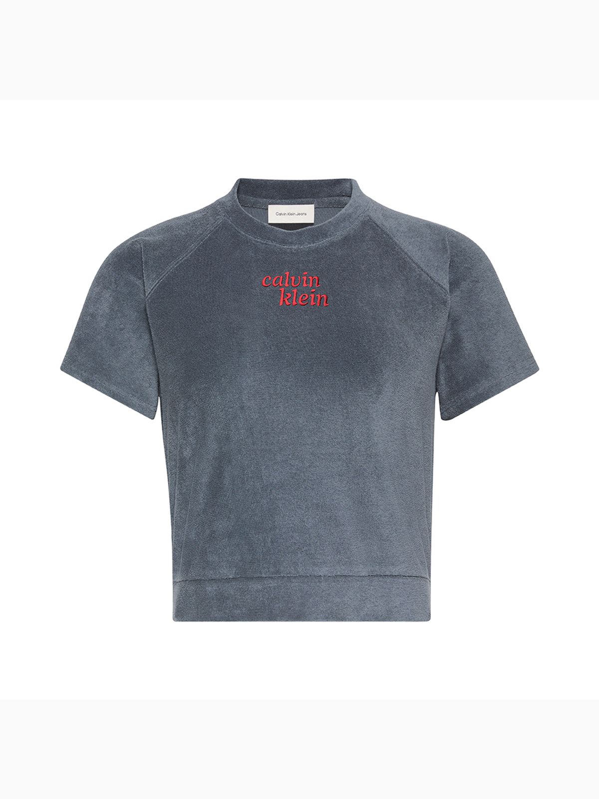 캘빈클라인 진(CALVIN KLEIN JEANS) 여성 타올 크롭 반팔 티셔츠 47G287G CKP