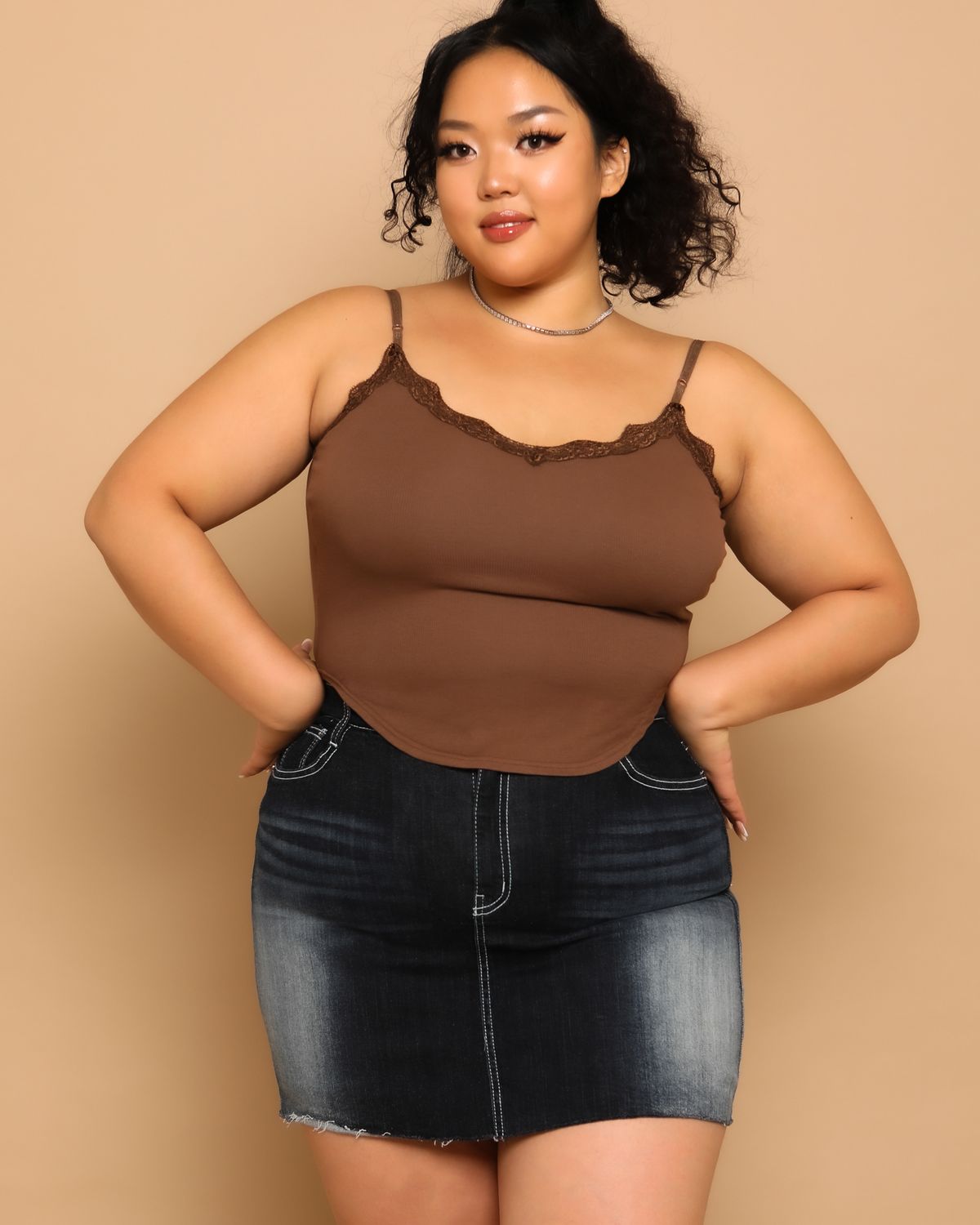 쿨시스(COOLSIS) CS TOP LACE BRA TOP-005 (BROWN)
