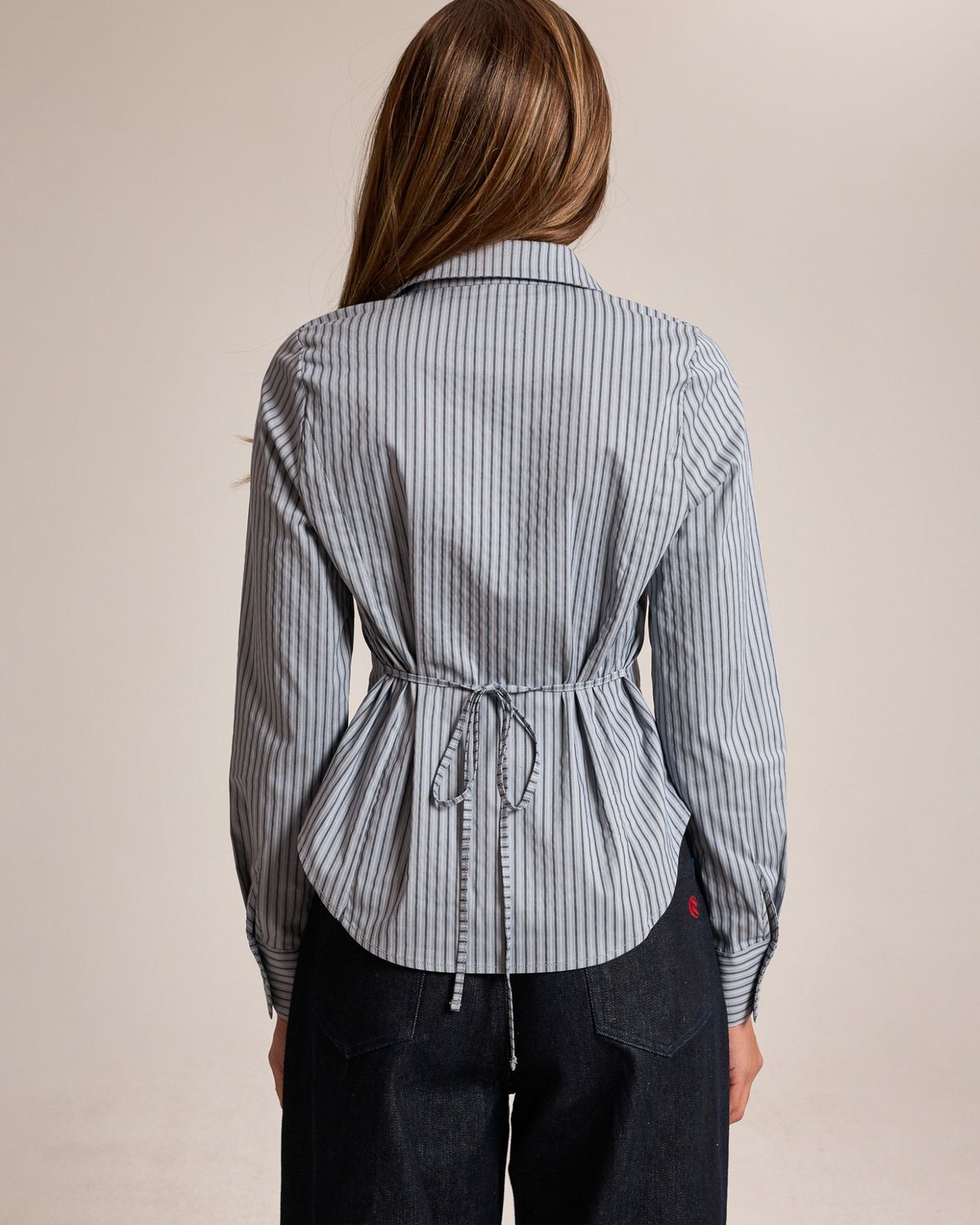쿨시스(COOLSIS) CS TIE STRING STRIPE SHIRTS-064