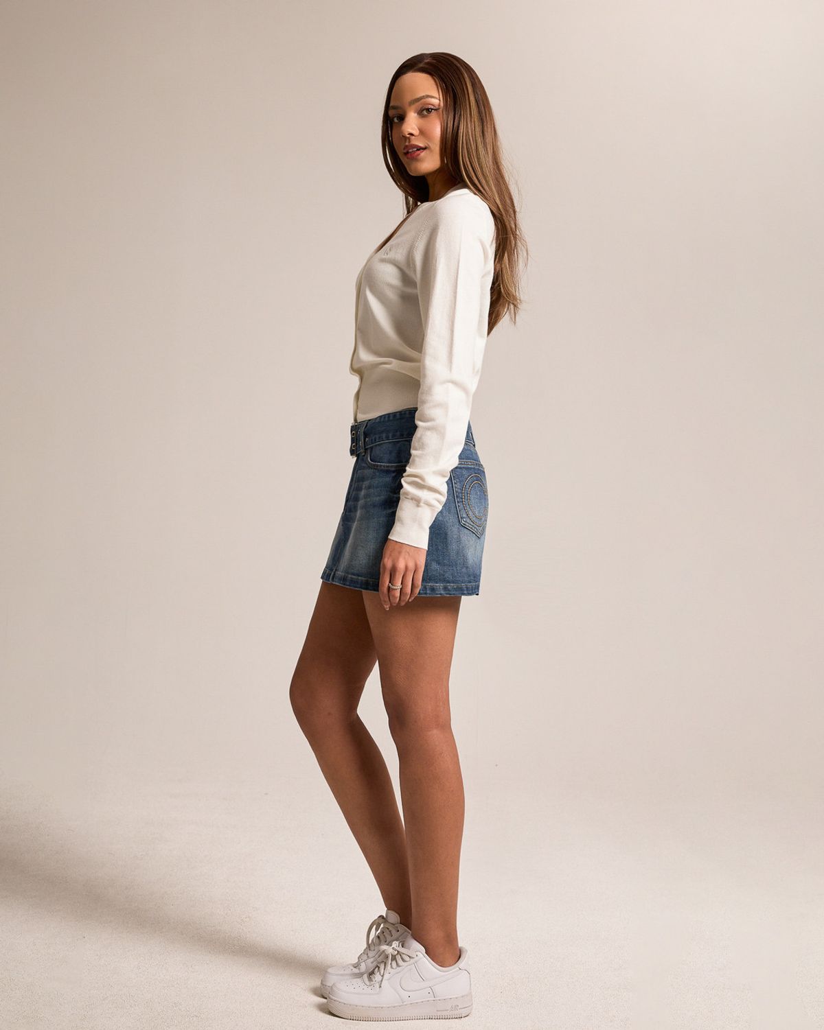 쿨시스(COOLSIS) CS CLASSIC SOFT CROP CARDIGAN-025 (IVORY)