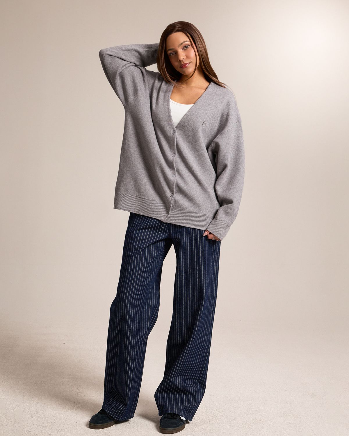 쿨시스(COOLSIS) CS CLASSIC SOFT OVER CARDIGAN-024 (GREY)