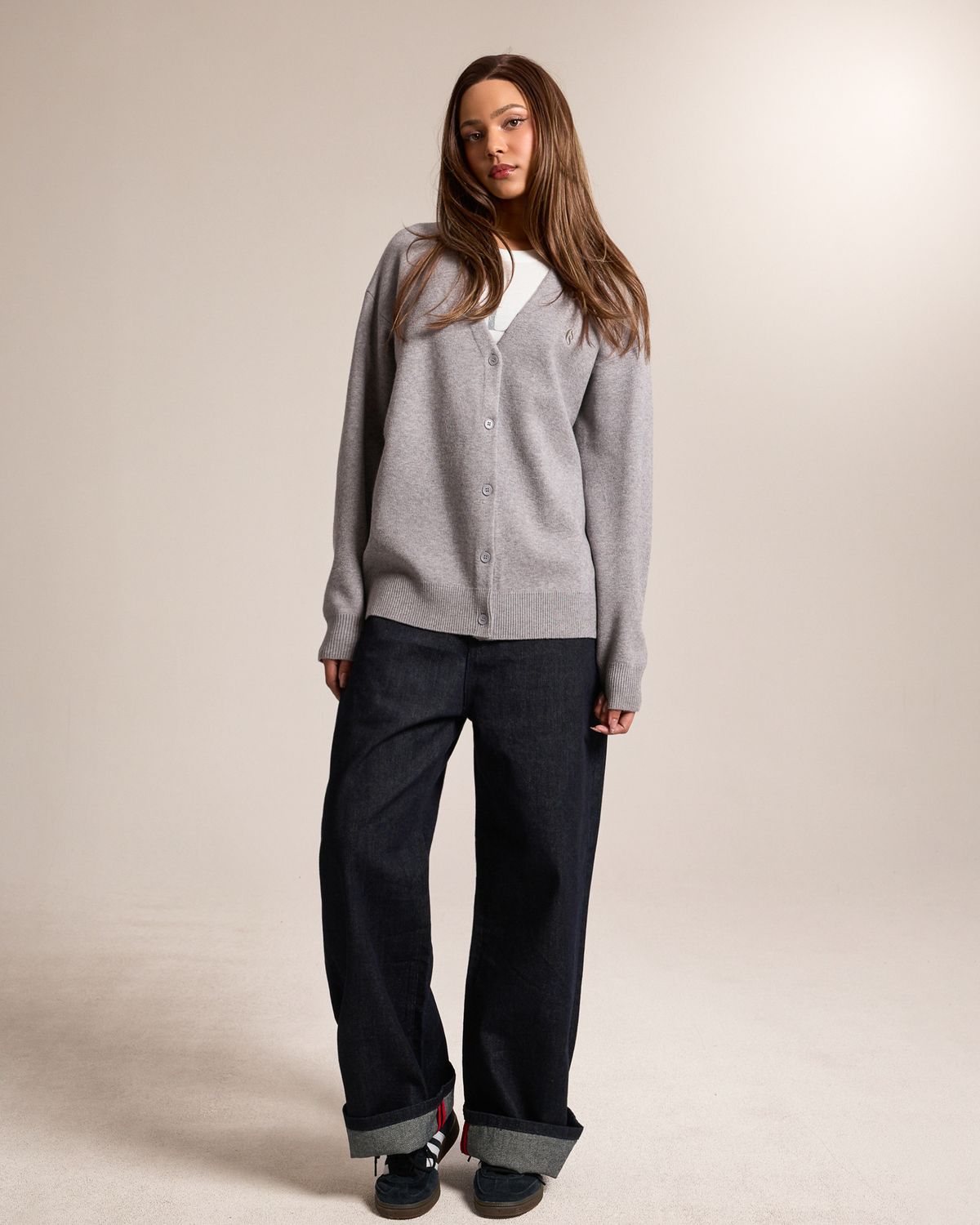쿨시스(COOLSIS) CS CLASSIC SOFT OVER CARDIGAN-024 (GREY)
