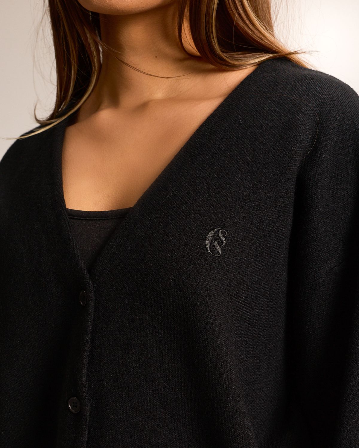 쿨시스(COOLSIS) CS CLASSIC SOFT OVER CARDIGAN-024 (BLACK)