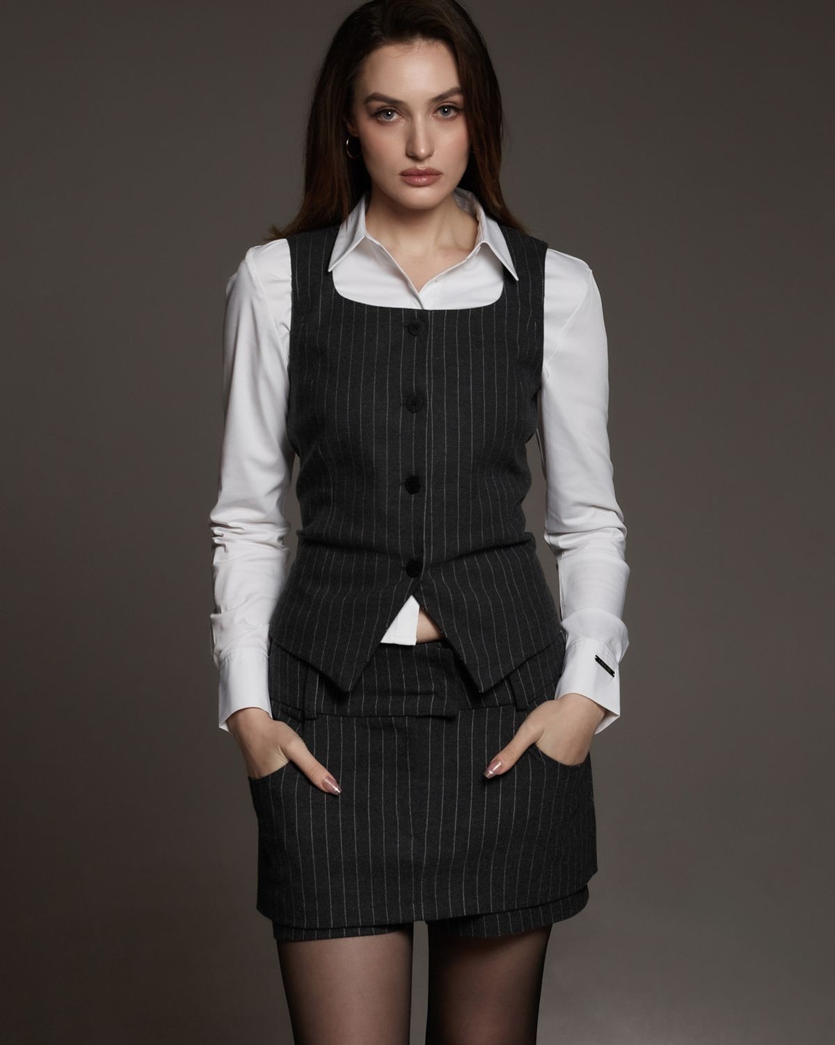 쿨시스(COOLSIS) CS STRIPE WAISTTAP VEST-063