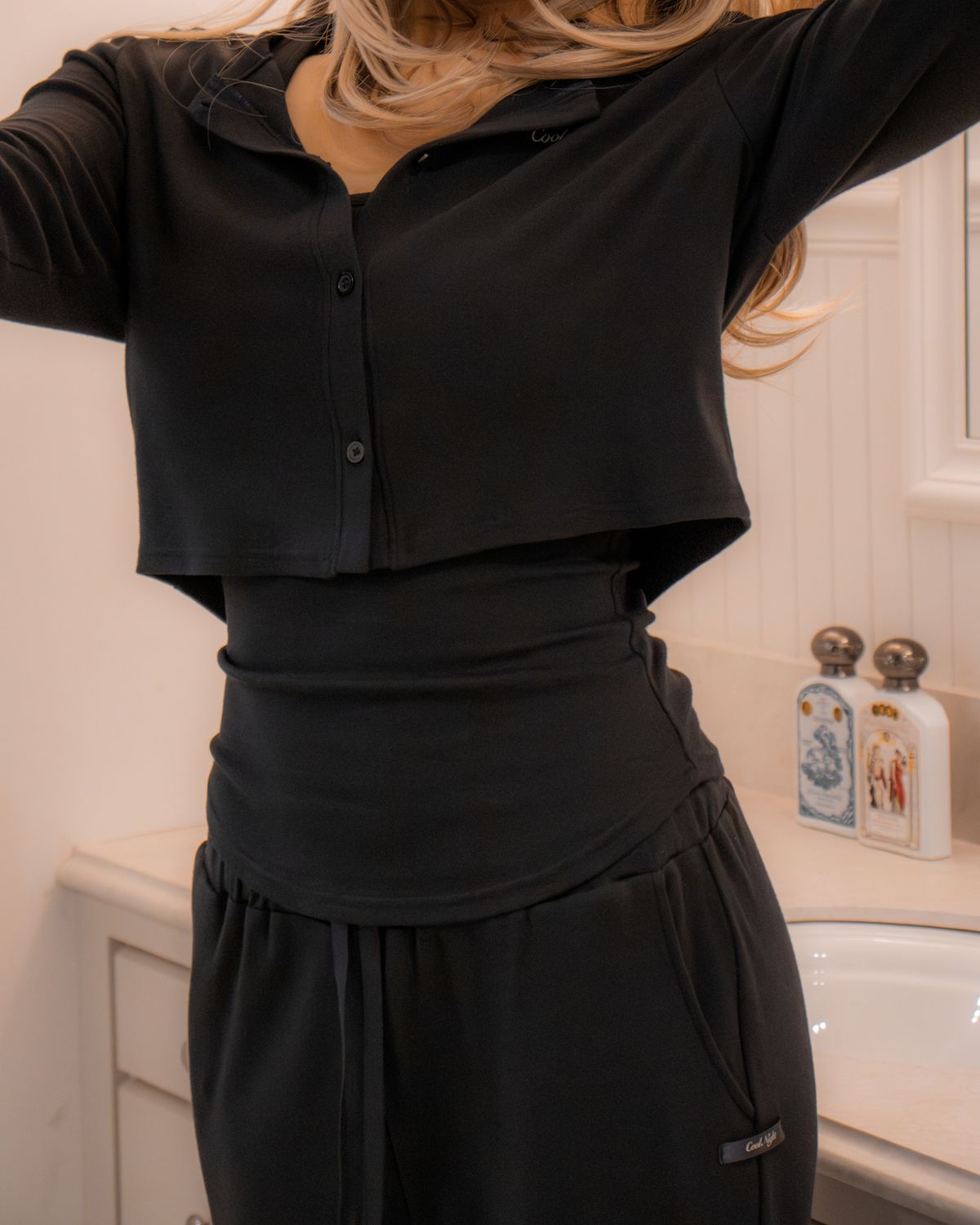 쿨시스(COOLSIS) CS C-NIGHT MODAL CARDIGAN-062 (BLACK)