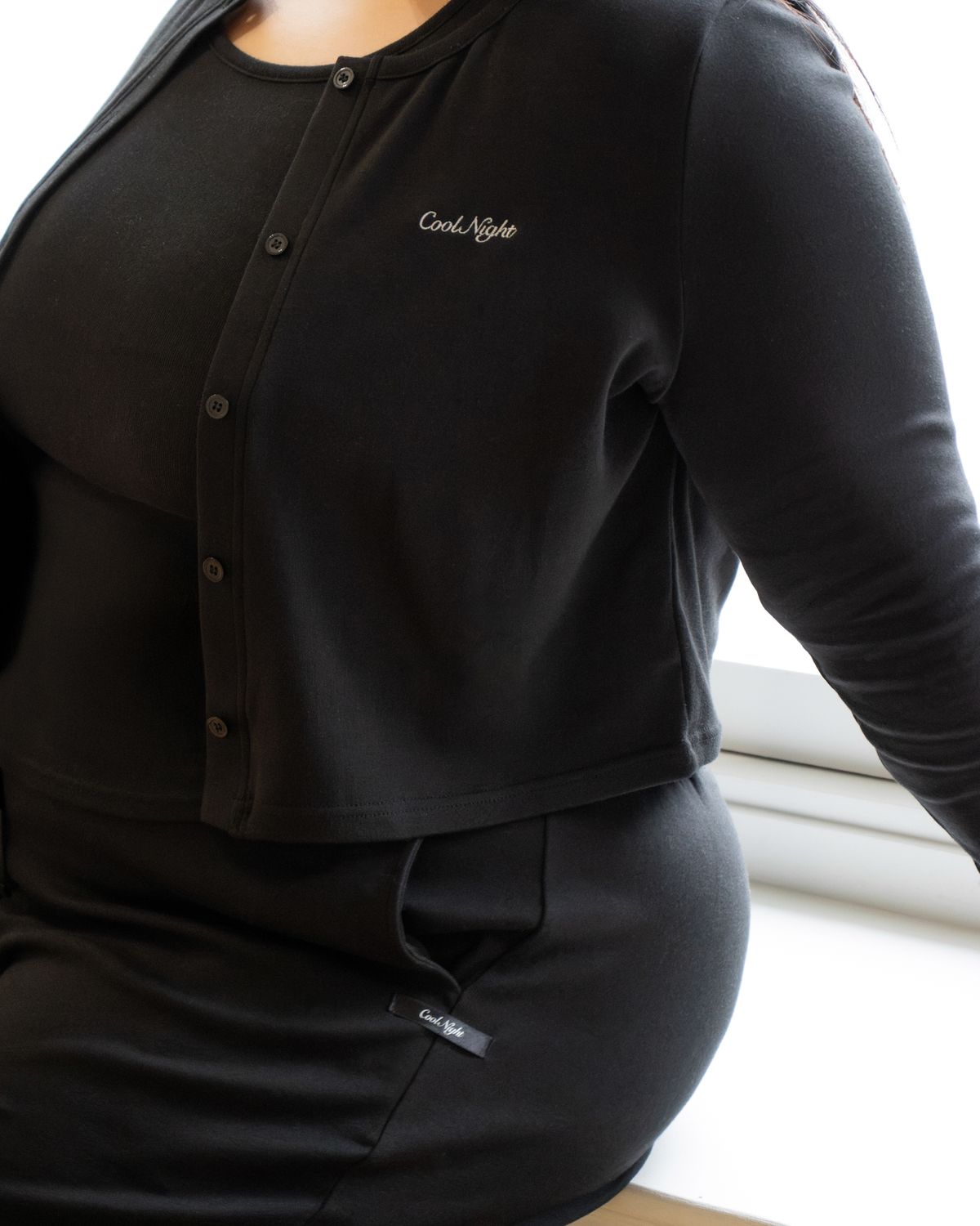 쿨시스(COOLSIS) CS C-NIGHT MODAL CARDIGAN-062 (BLACK)
