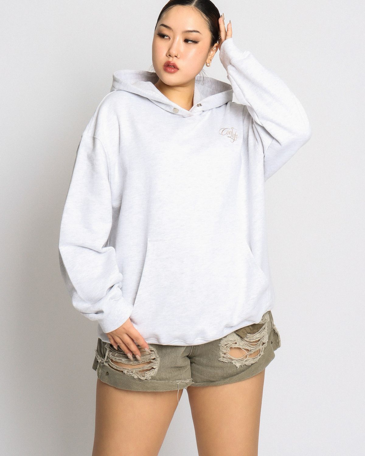 쿨시스(COOLSIS) CS COOL LIFE HOODIE-040 (MELANGE)