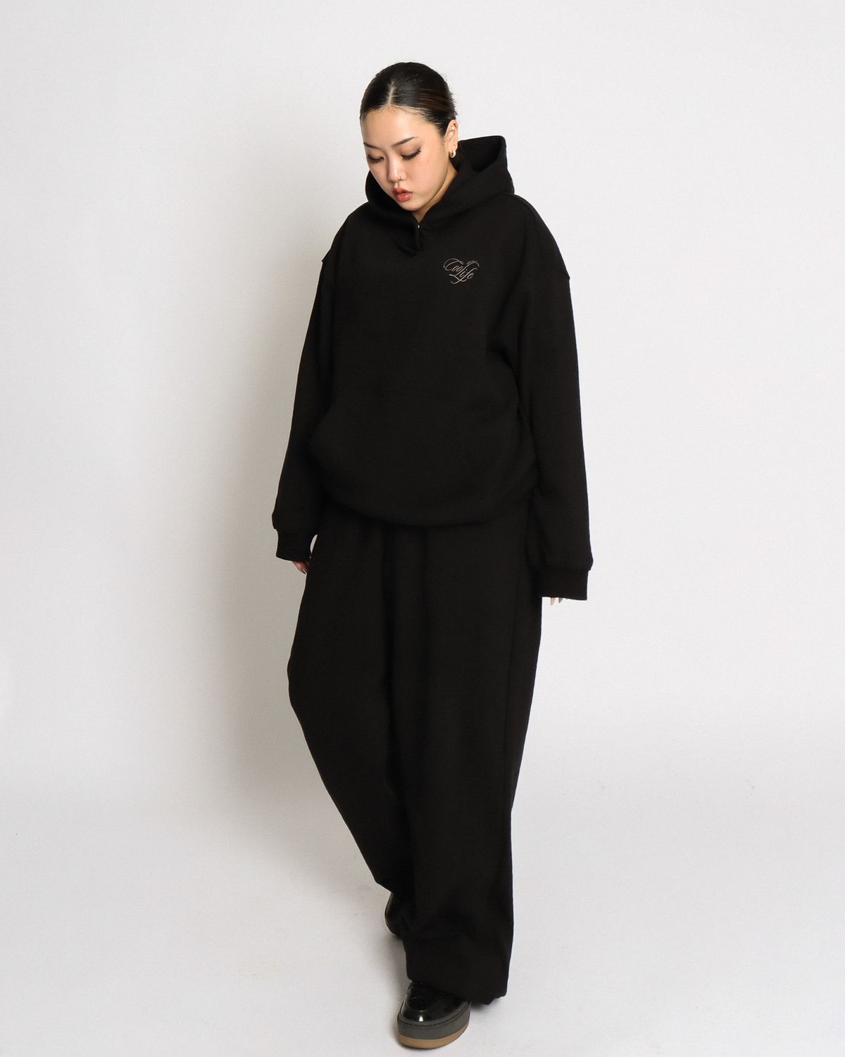 쿨시스(COOLSIS) CS COOL LIFE HOODIE-040 (BLACK)