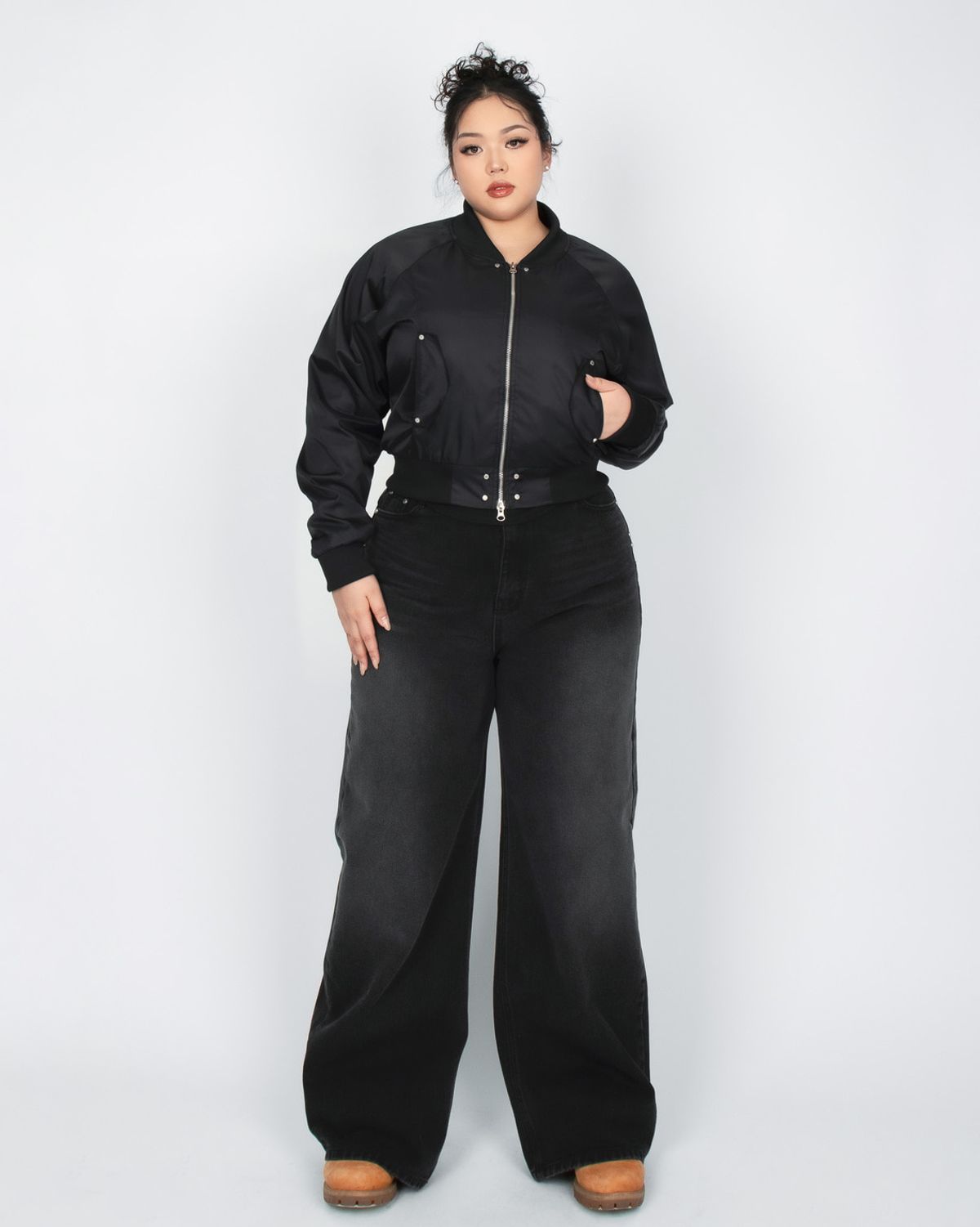 쿨시스(COOLSIS) CS BLACK WIDE JEANS-045
