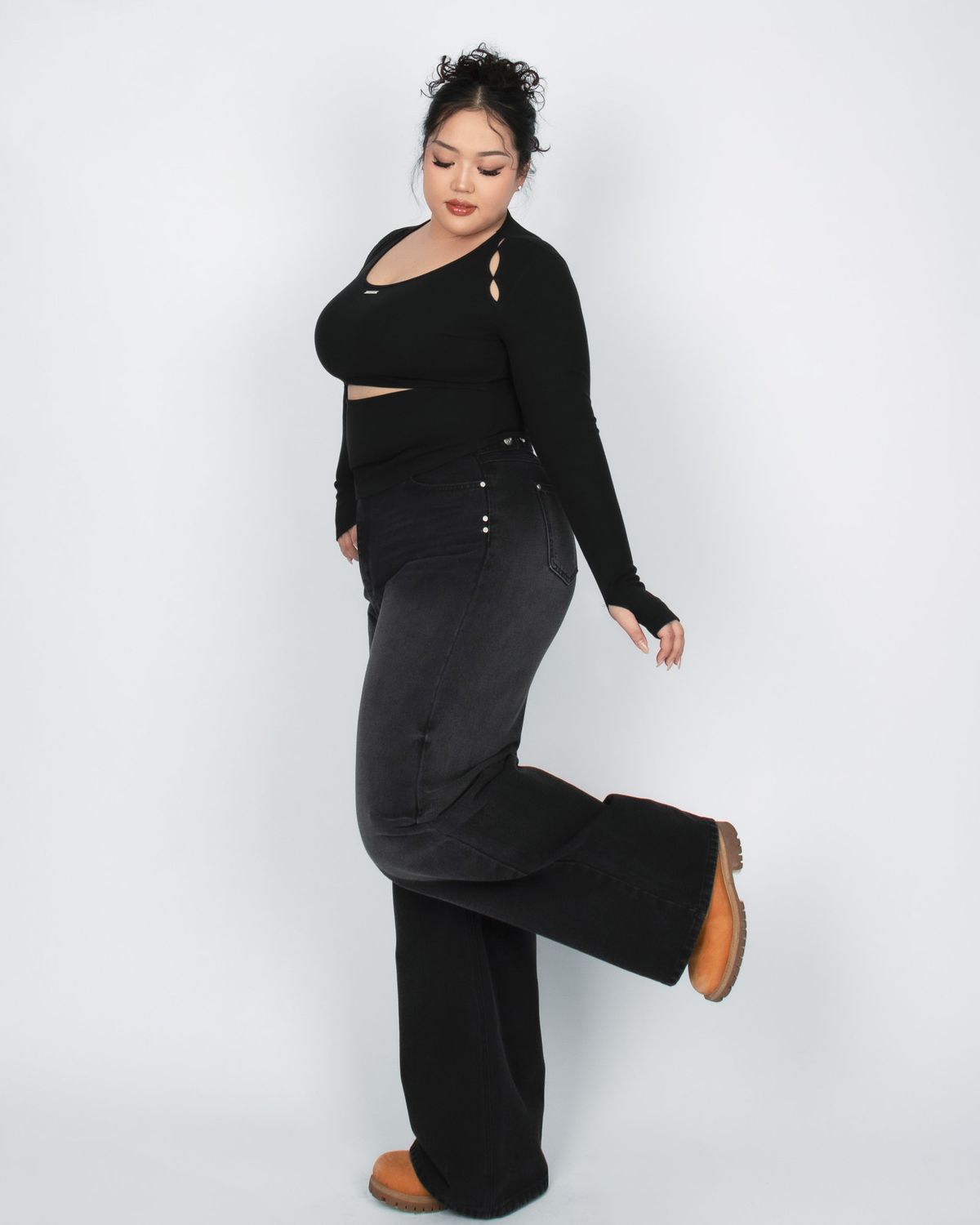 쿨시스(COOLSIS) CS BLACK WIDE JEANS-045