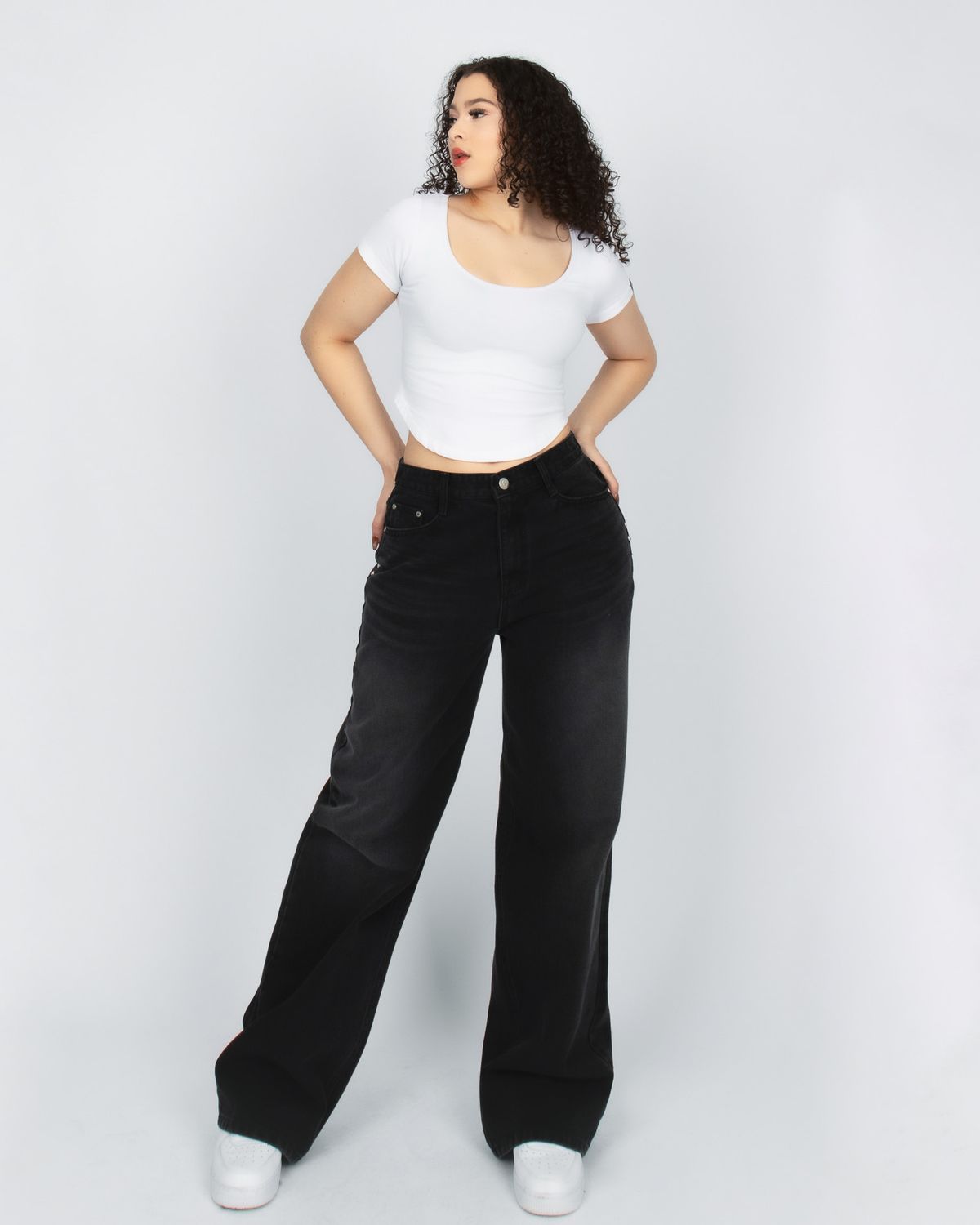 쿨시스(COOLSIS) CS BLACK WIDE JEANS-045
