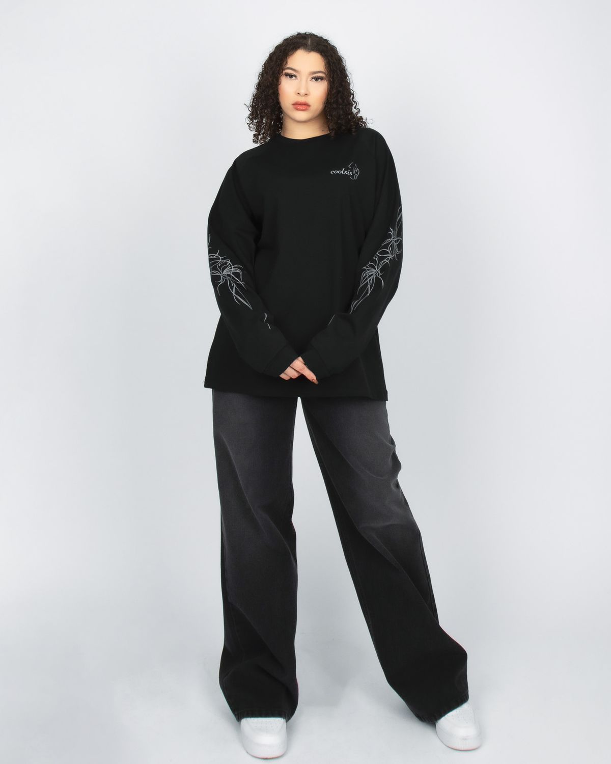 쿨시스(COOLSIS) CS BLACK WIDE JEANS-045
