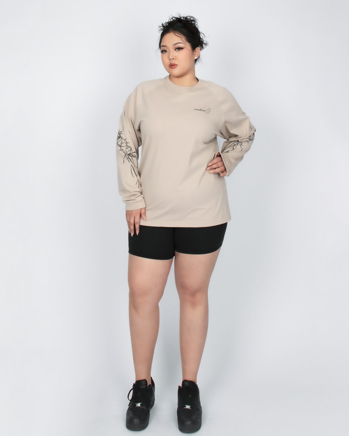 쿨시스(COOLSIS) CS TATTOO LOOSE TOP-038 (BEIGE)