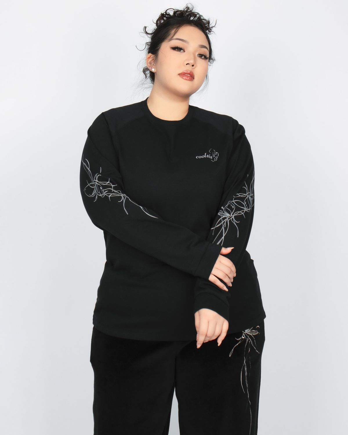쿨시스(COOLSIS) CS TATTOO LOOSE TOP-038 (BLACK)