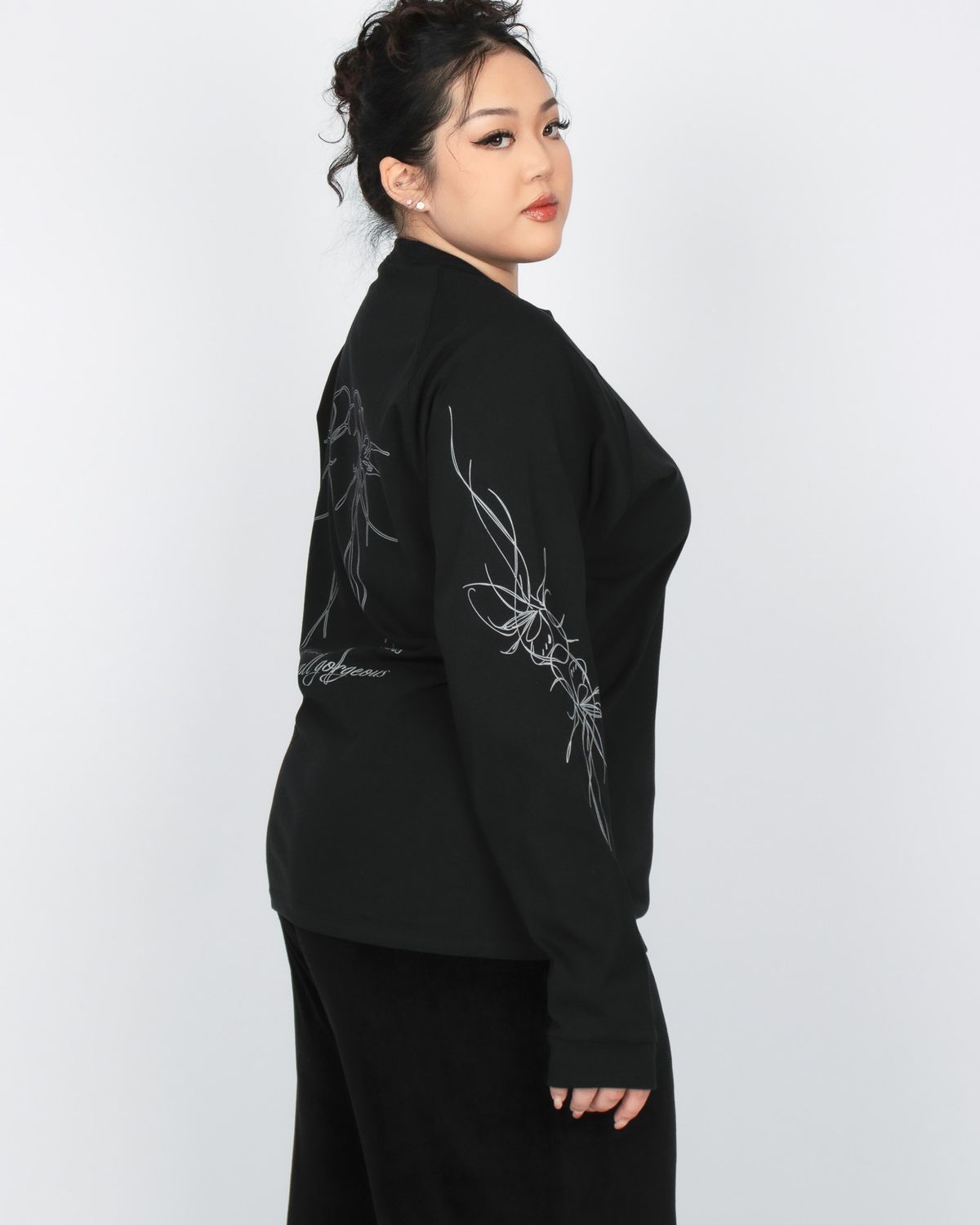 쿨시스(COOLSIS) CS TATTOO LOOSE TOP-038 (BLACK)