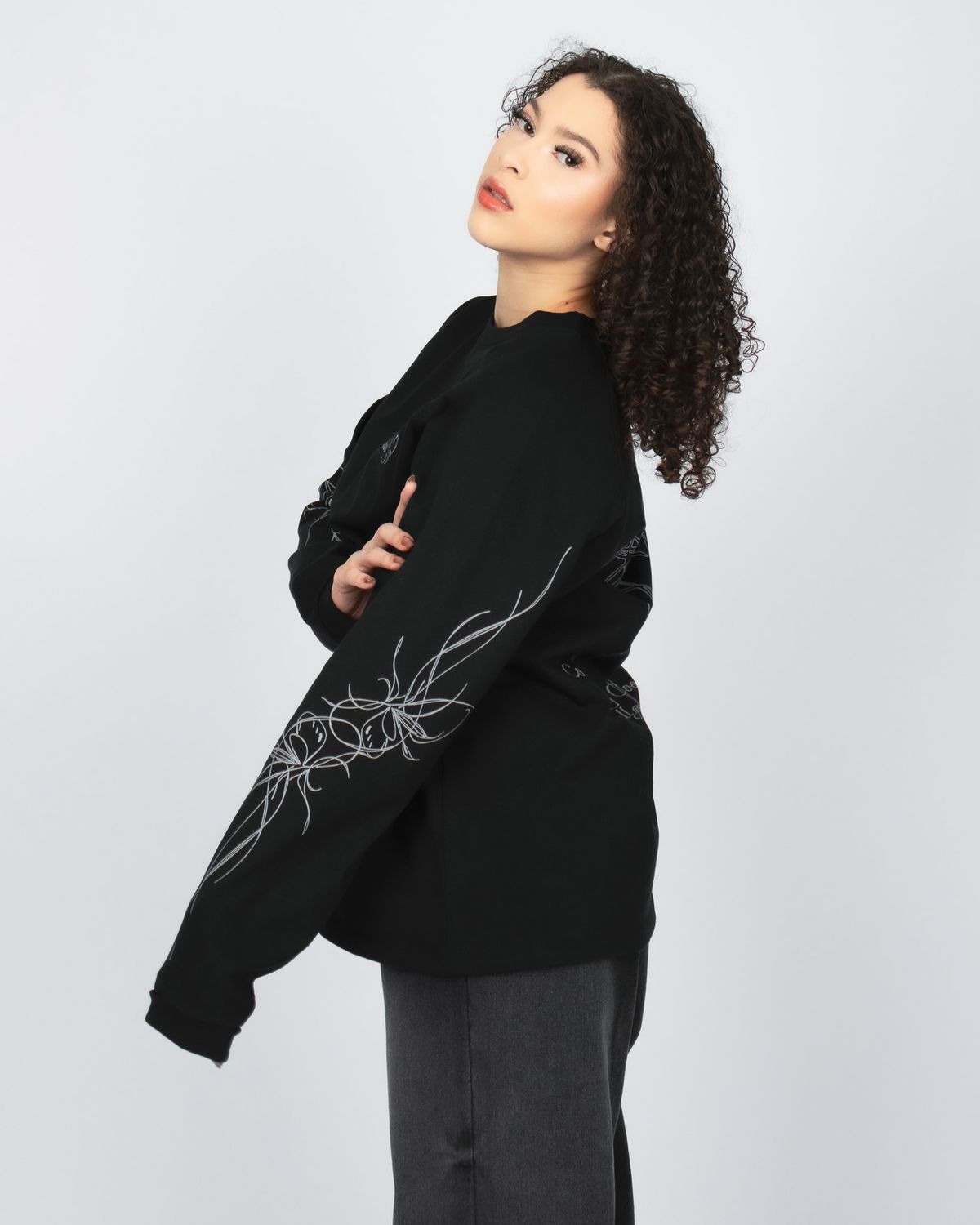 쿨시스(COOLSIS) CS TATTOO LOOSE TOP-038 (BLACK)