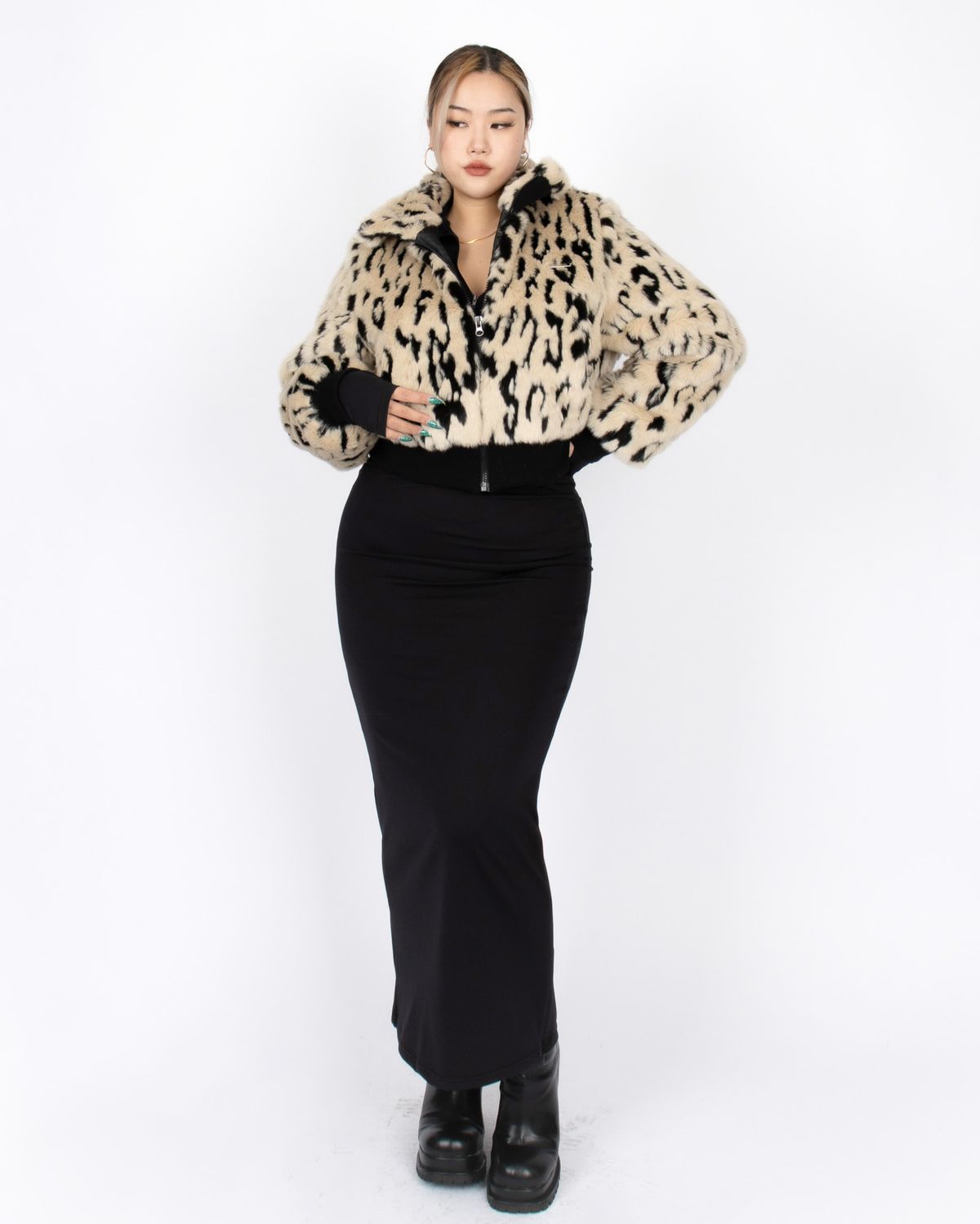 쿨시스(COOLSIS) CS LEOPARD FUR JACKET-014