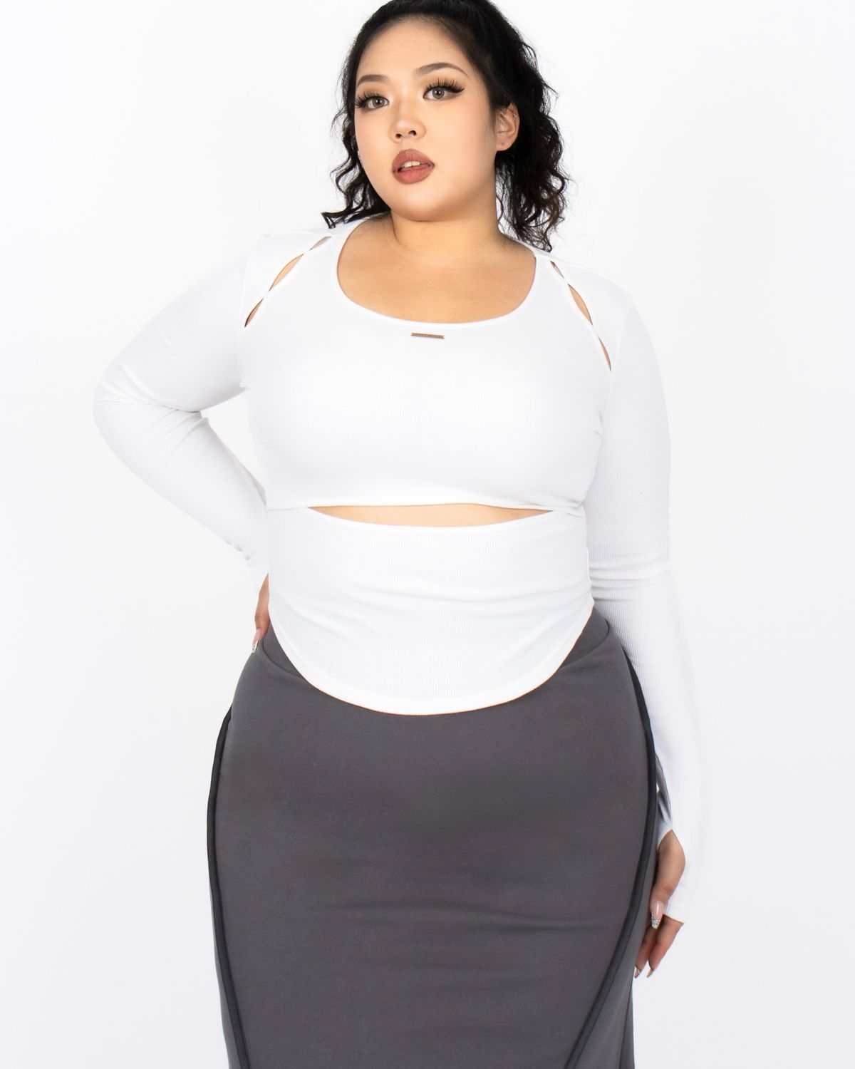 쿨시스(COOLSIS) CS HOLE LABEL TOP-035 (WHITE)