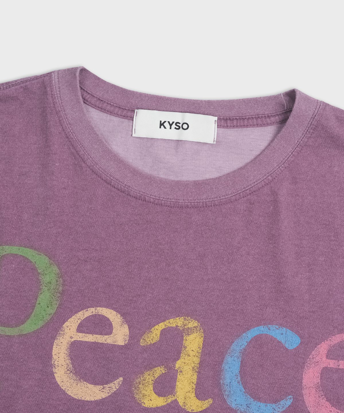 카이소(KYSO) 피스 티셔츠 더스티 퍼플