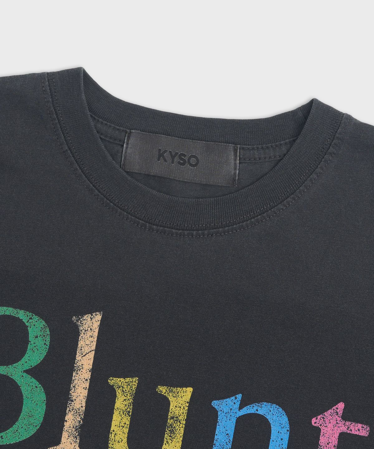 카이소(KYSO) 블런트 티셔츠 빈티지 블랙