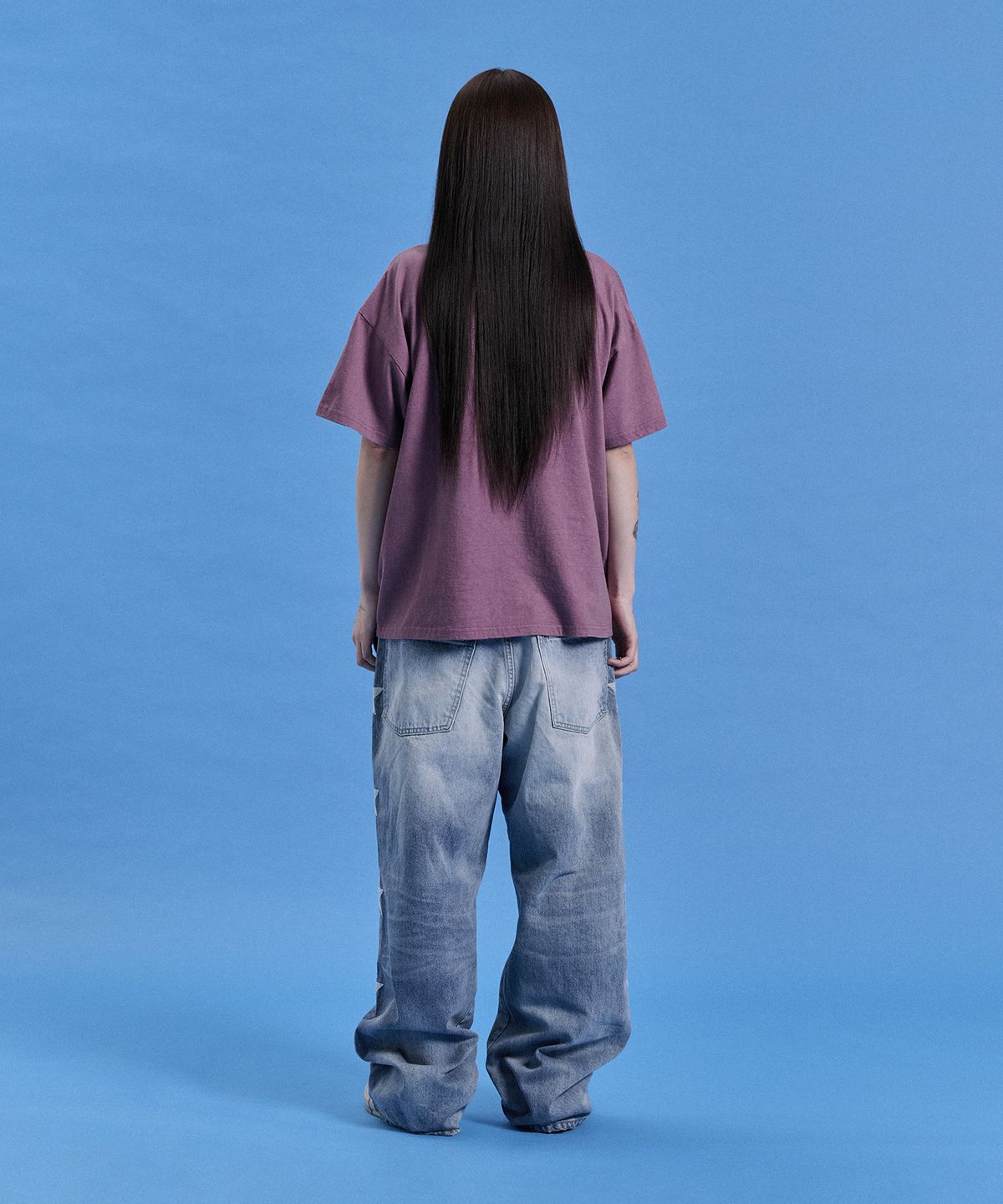 카이소(KYSO) 블런트 티셔츠 더스티 퍼플