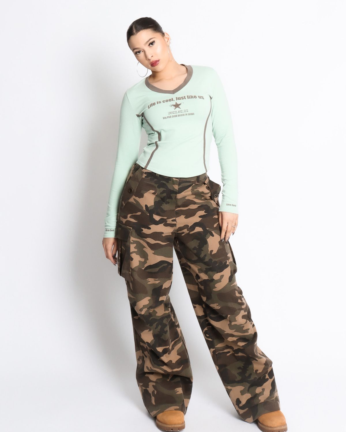 쿨시스(COOLSIS) CS 0222 V NECK TOP-045 (MINT)
